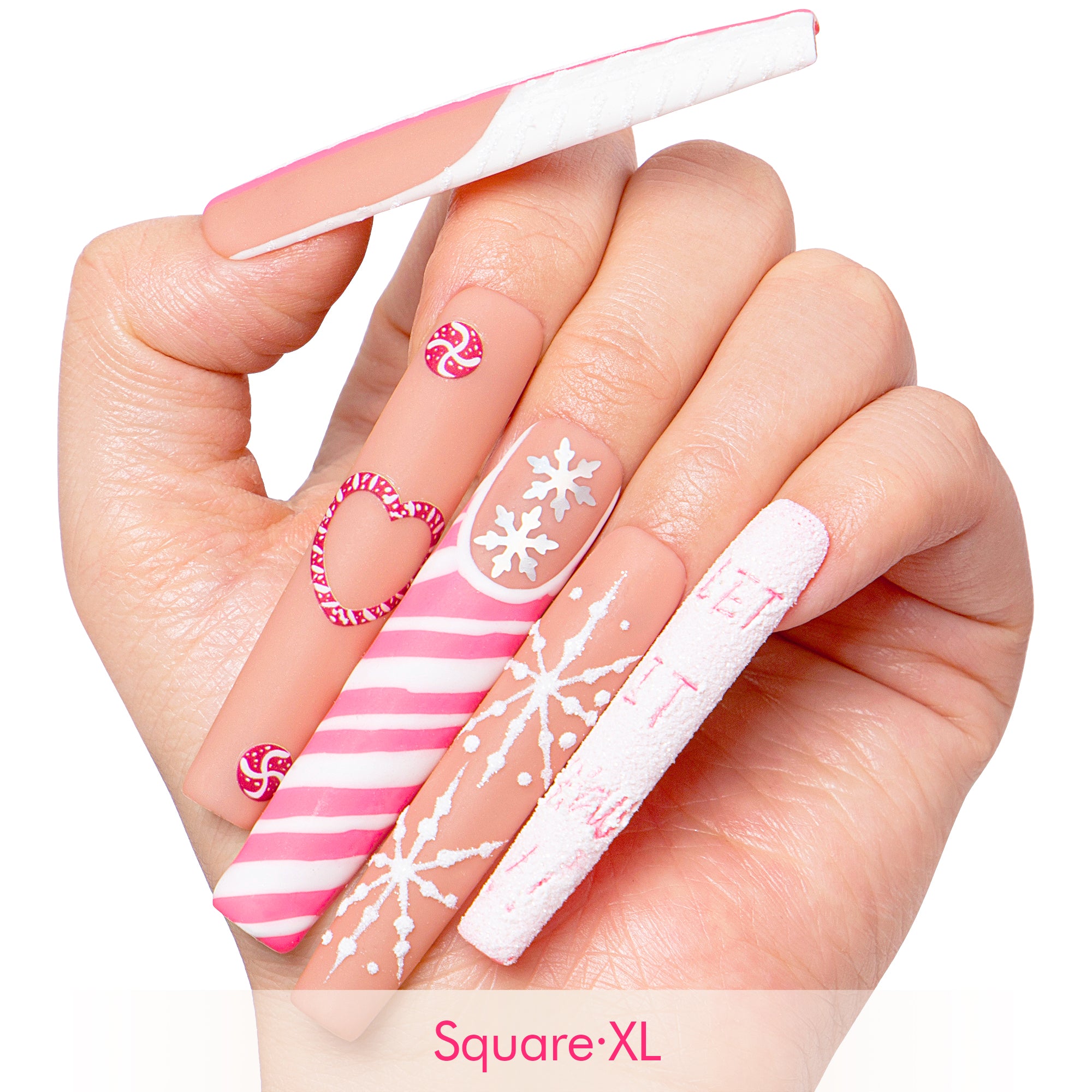 Candy Snow Handmade Nails H695