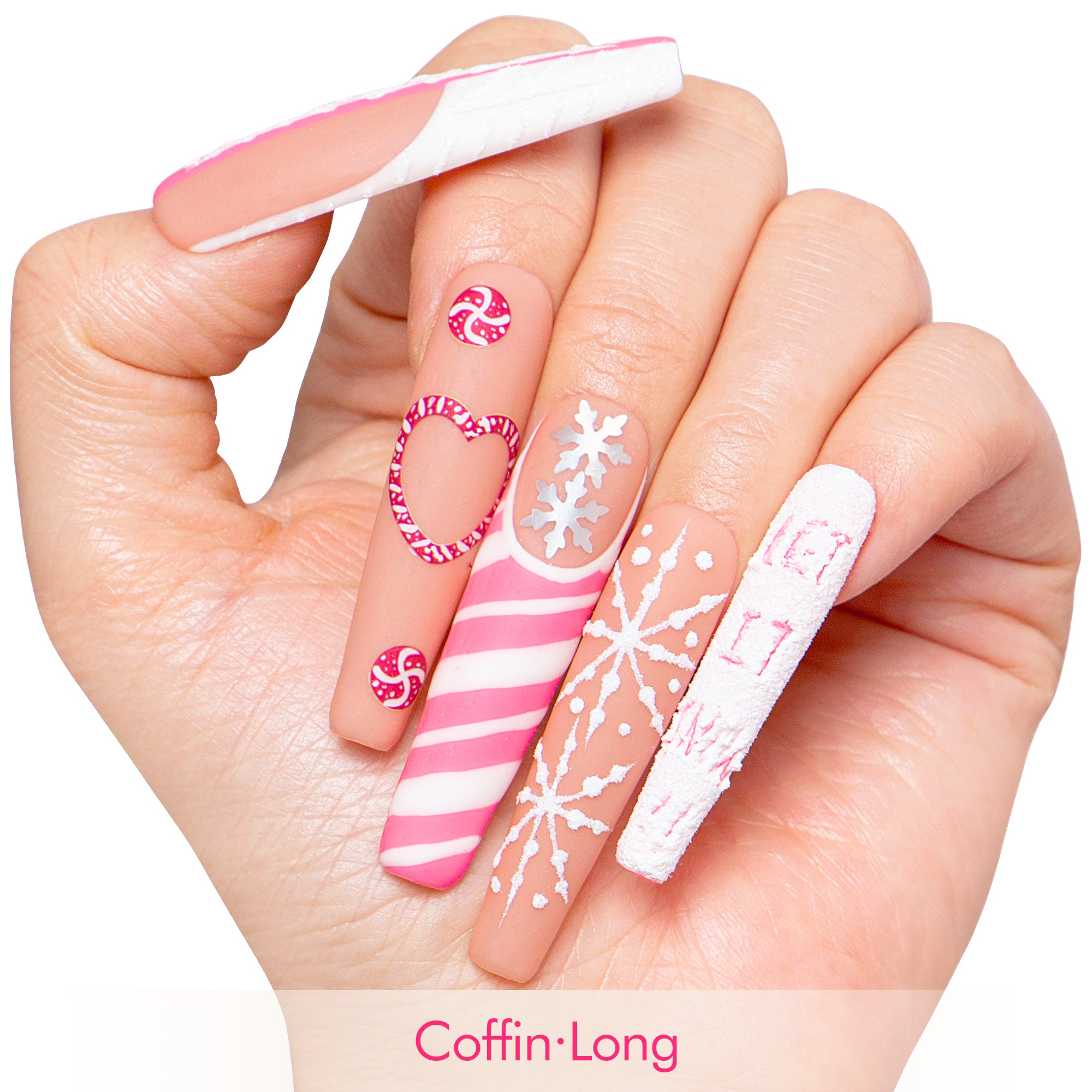 Candy Snow Handmade Nails H695