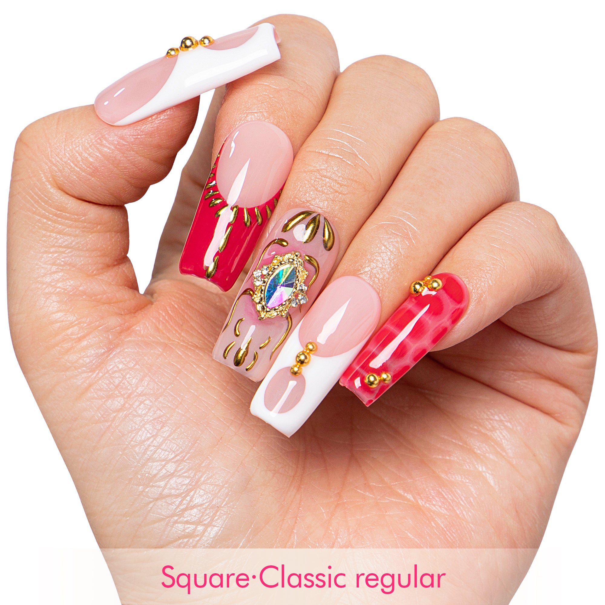 Royal Flame Handmade Nails H703