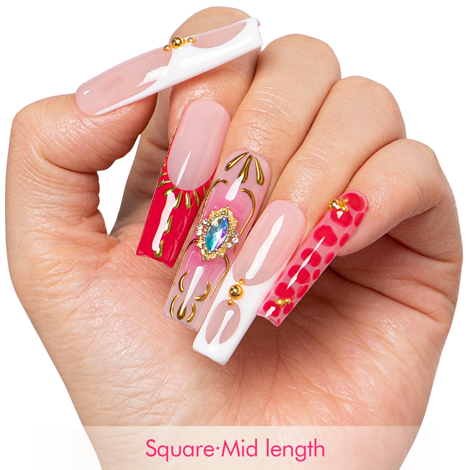Royal Flame Handmade Nails H703