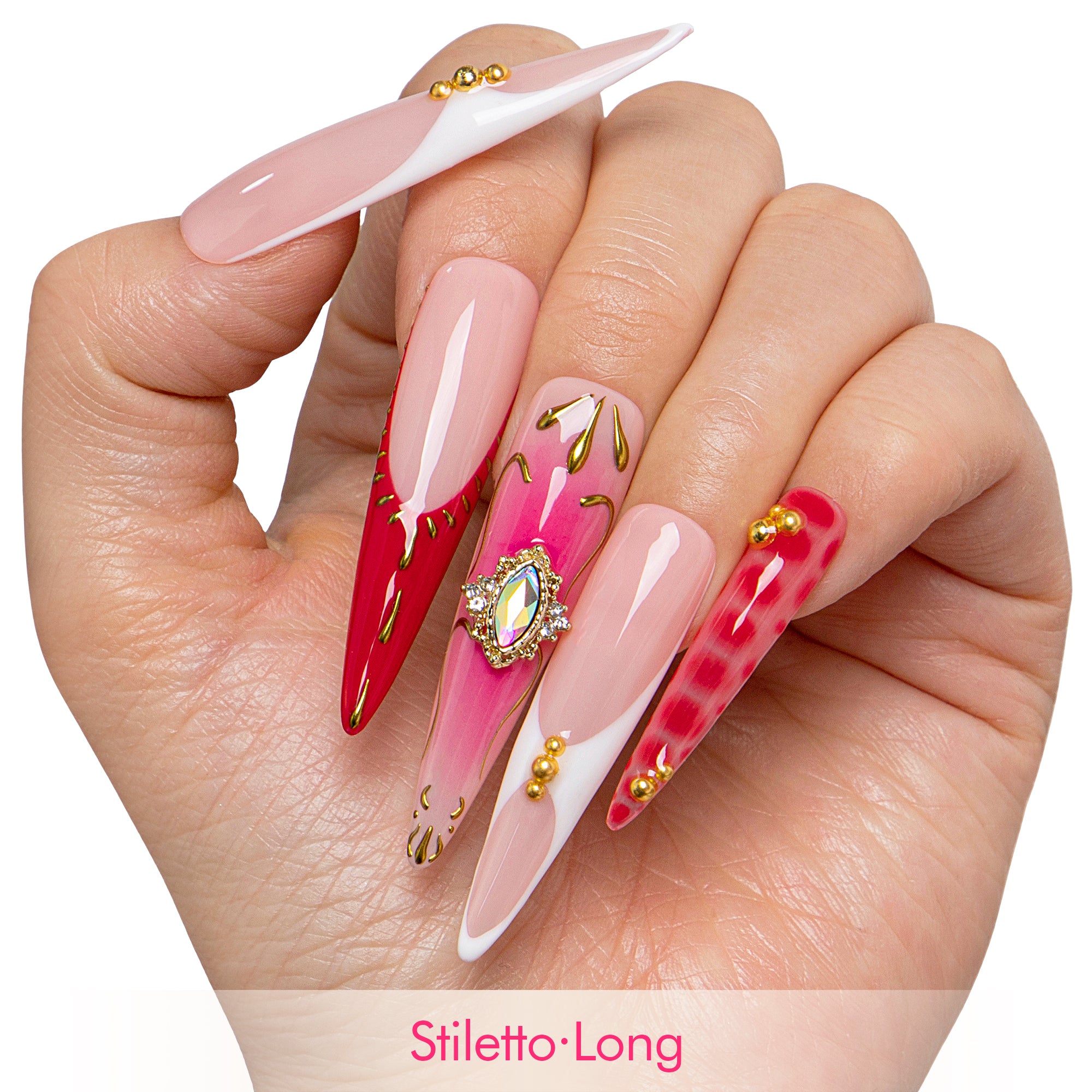 Royal Flame Handmade Nails H703