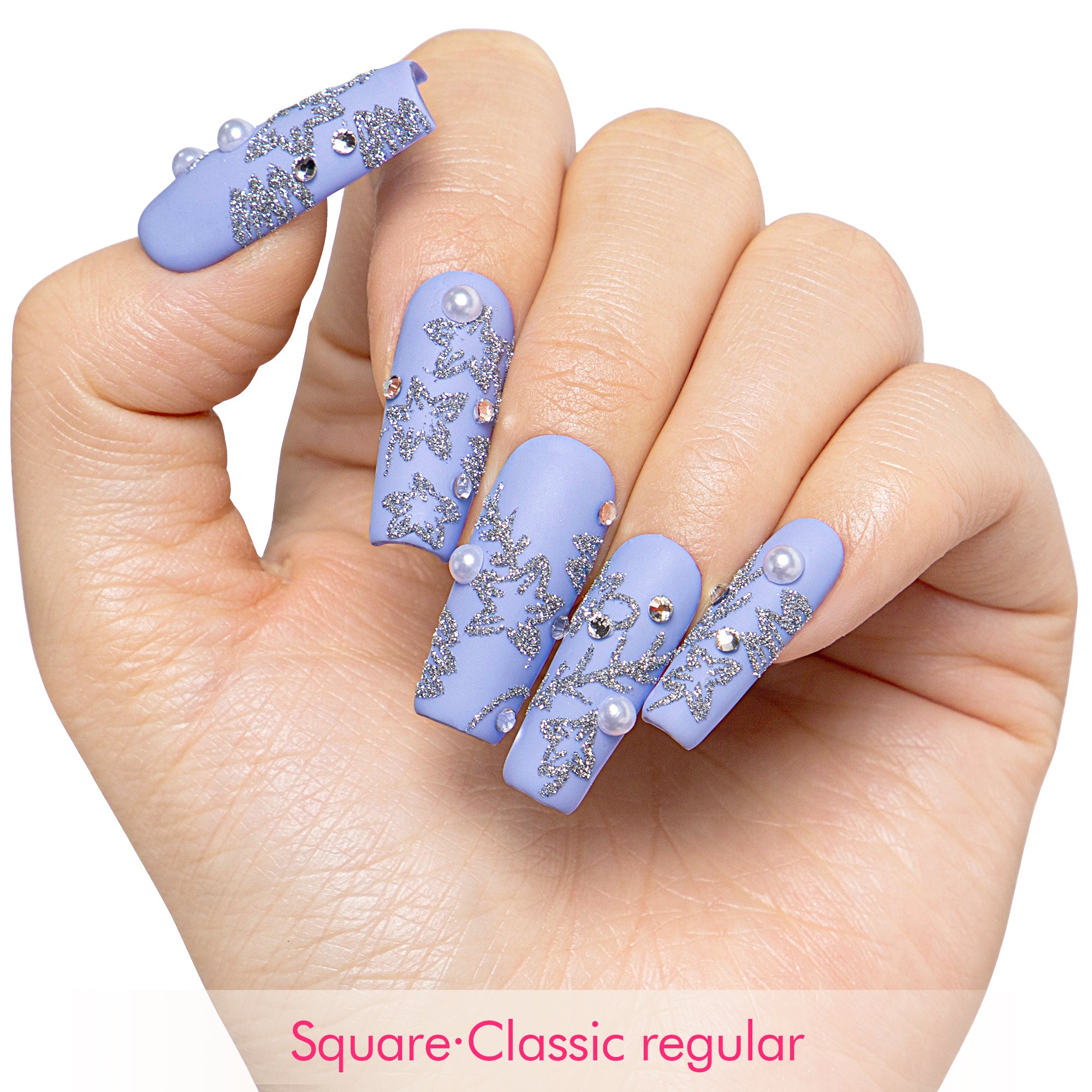 Moonlit Lace Handmade Nails H704