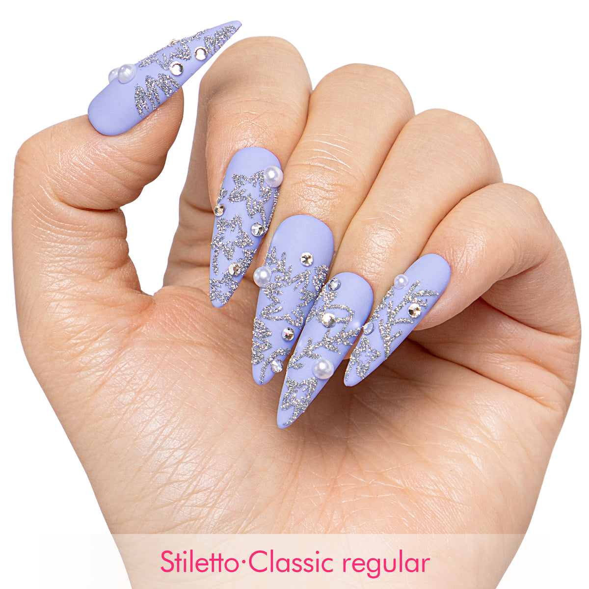 Moonlit Lace Handmade Nails H704
