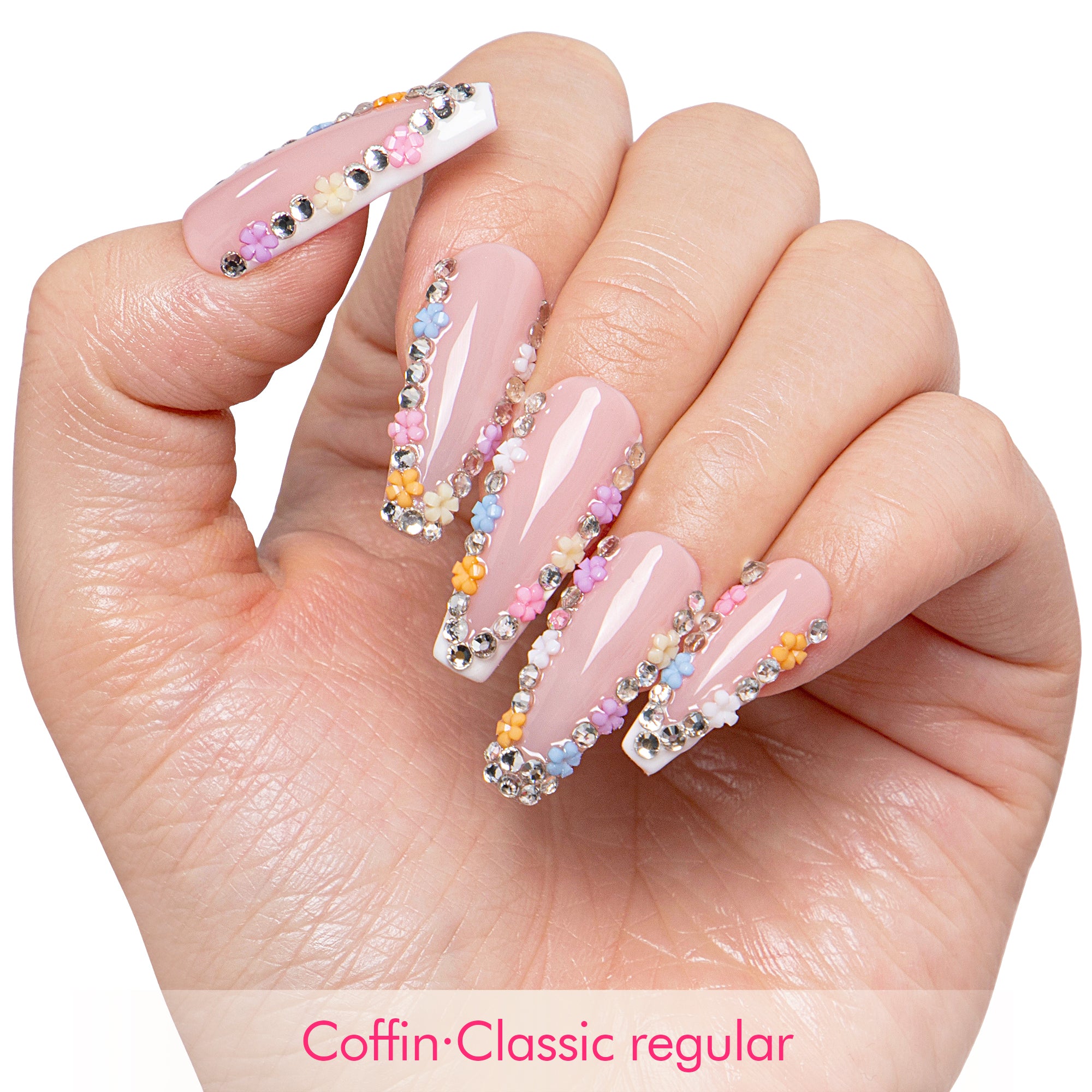 Floral Bloom Handmade Nails H705