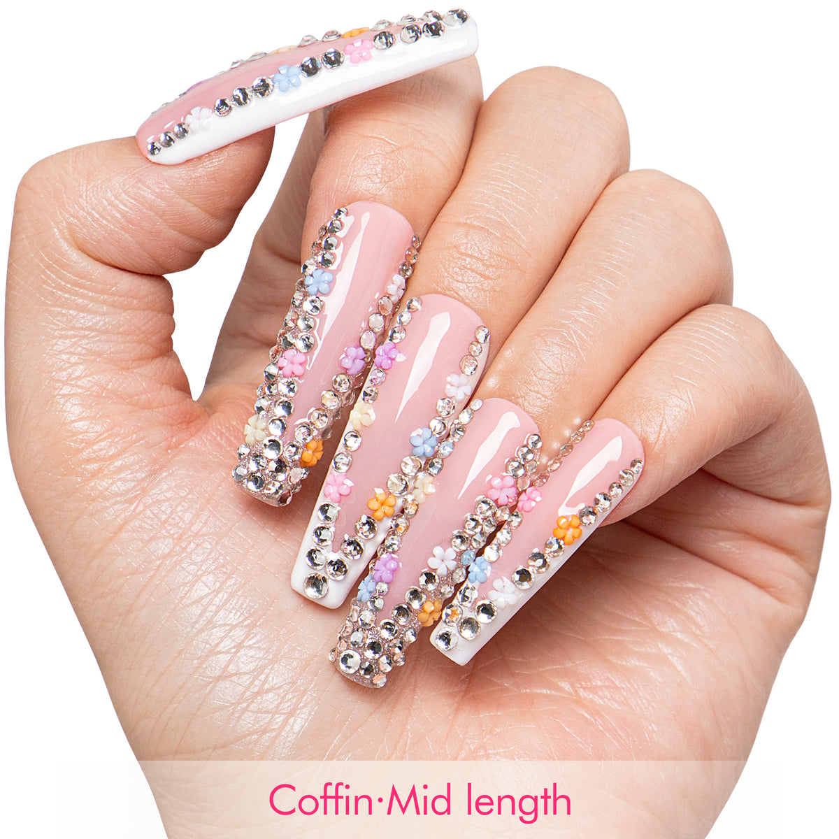 Floral Bloom Handmade Nails H705