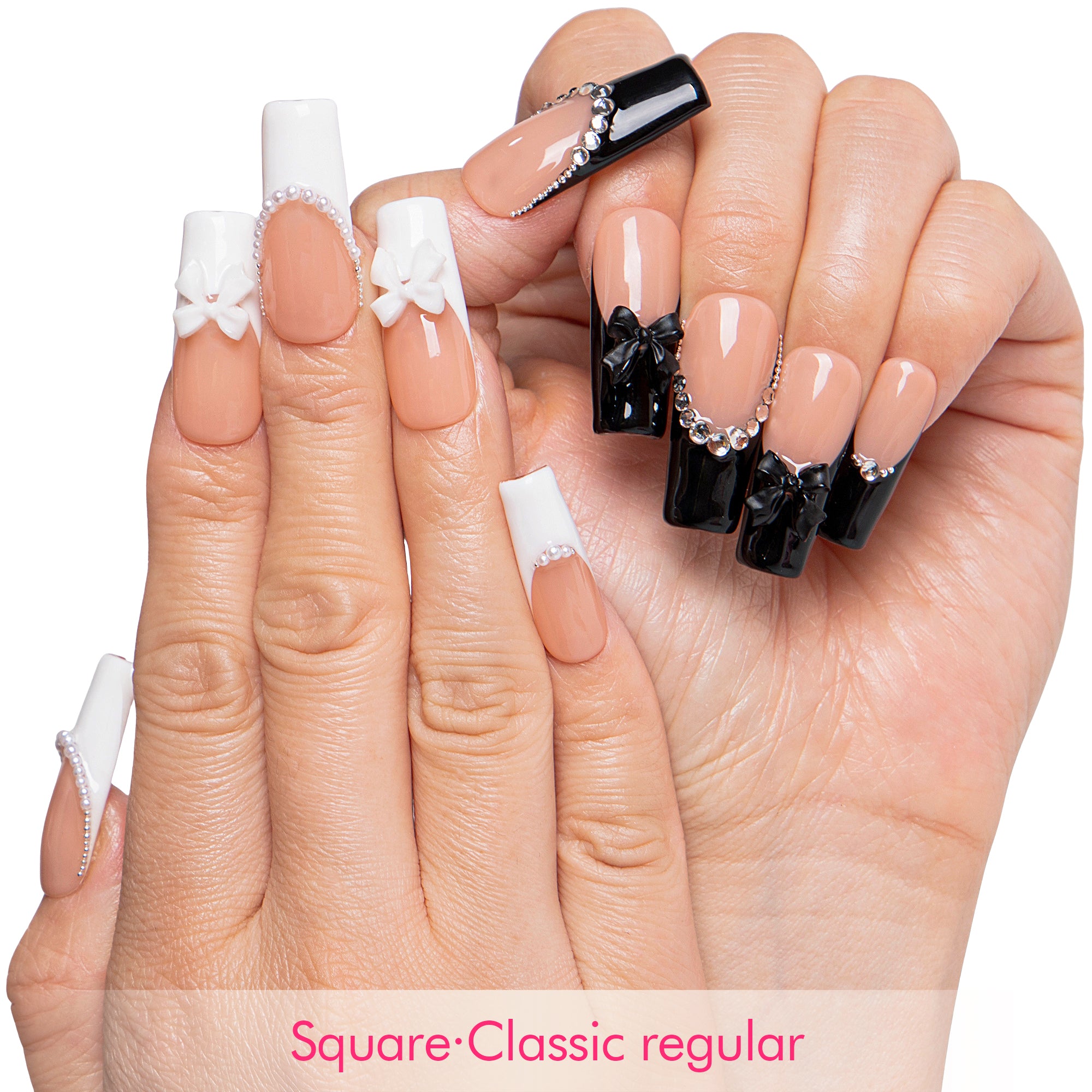 Elegance Bow Handmade Nails H711