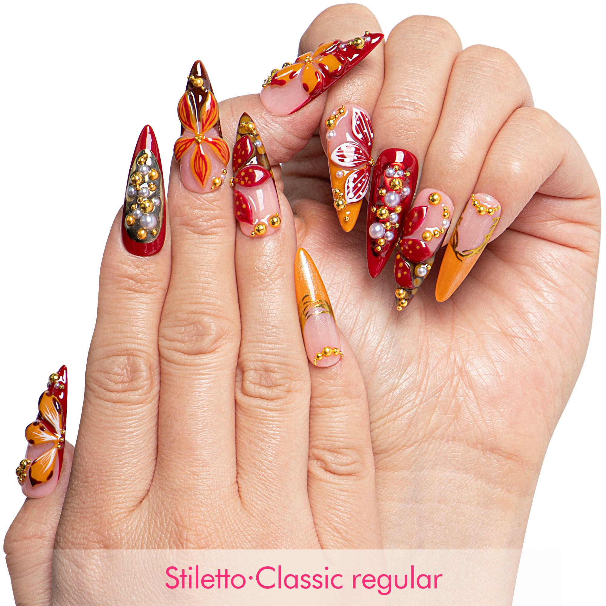 Ember Blossom Handmade Nails H712