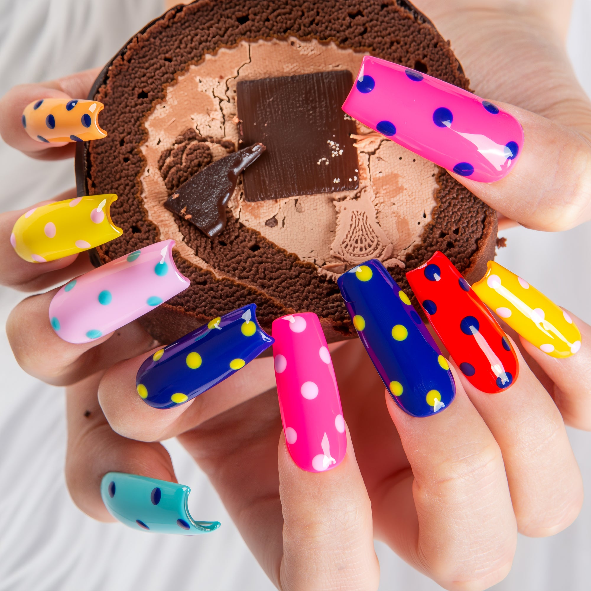 Polka Party Handmade Nails H715