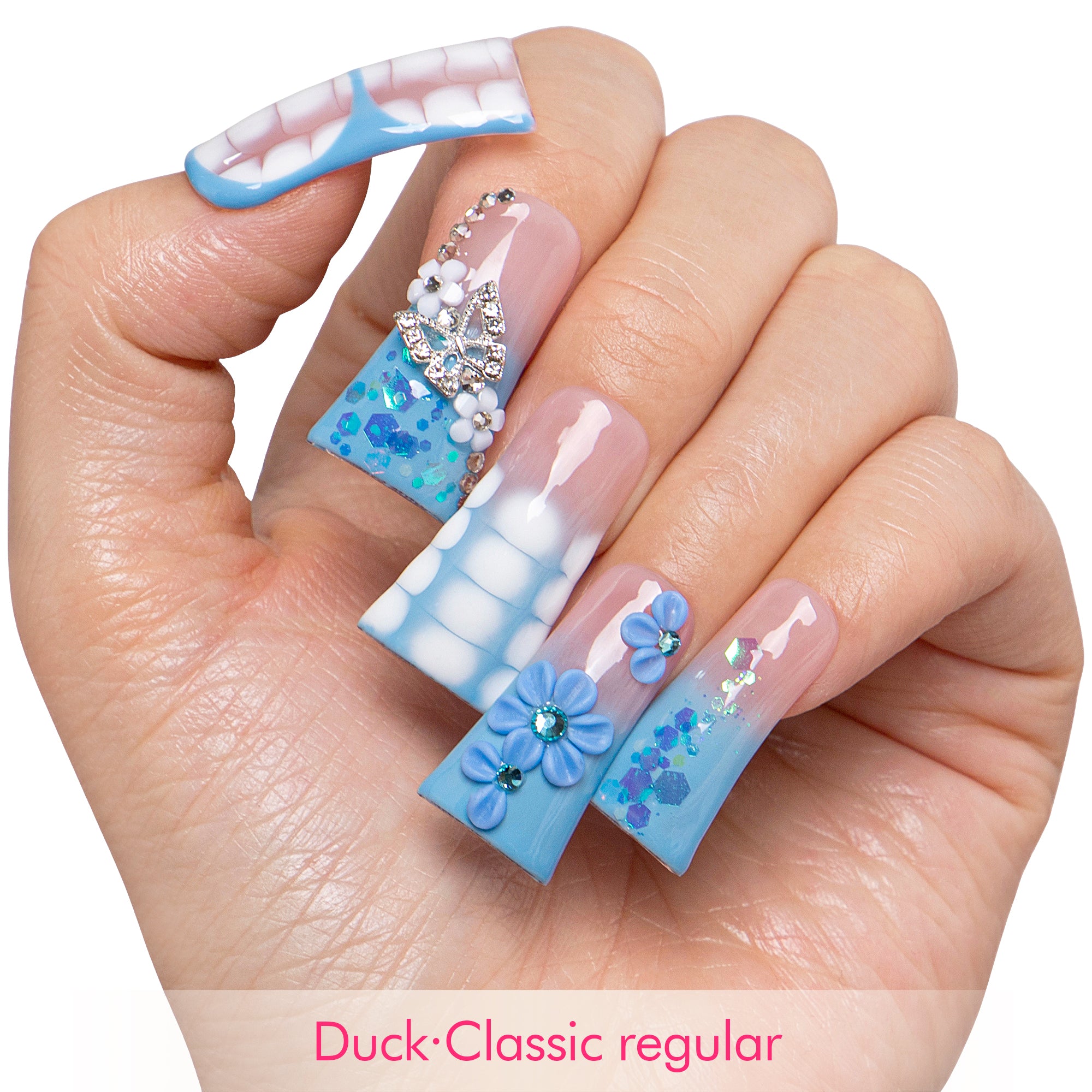 Frosty Flutter Handmade Nails H716