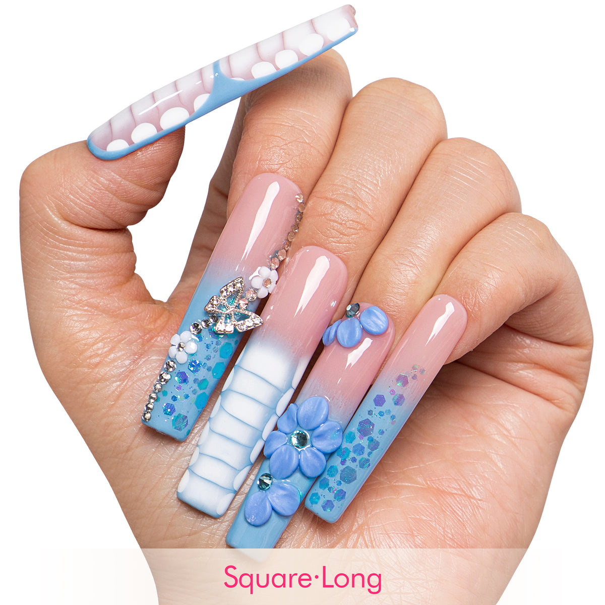 Frosty Flutter Handmade Nails H716