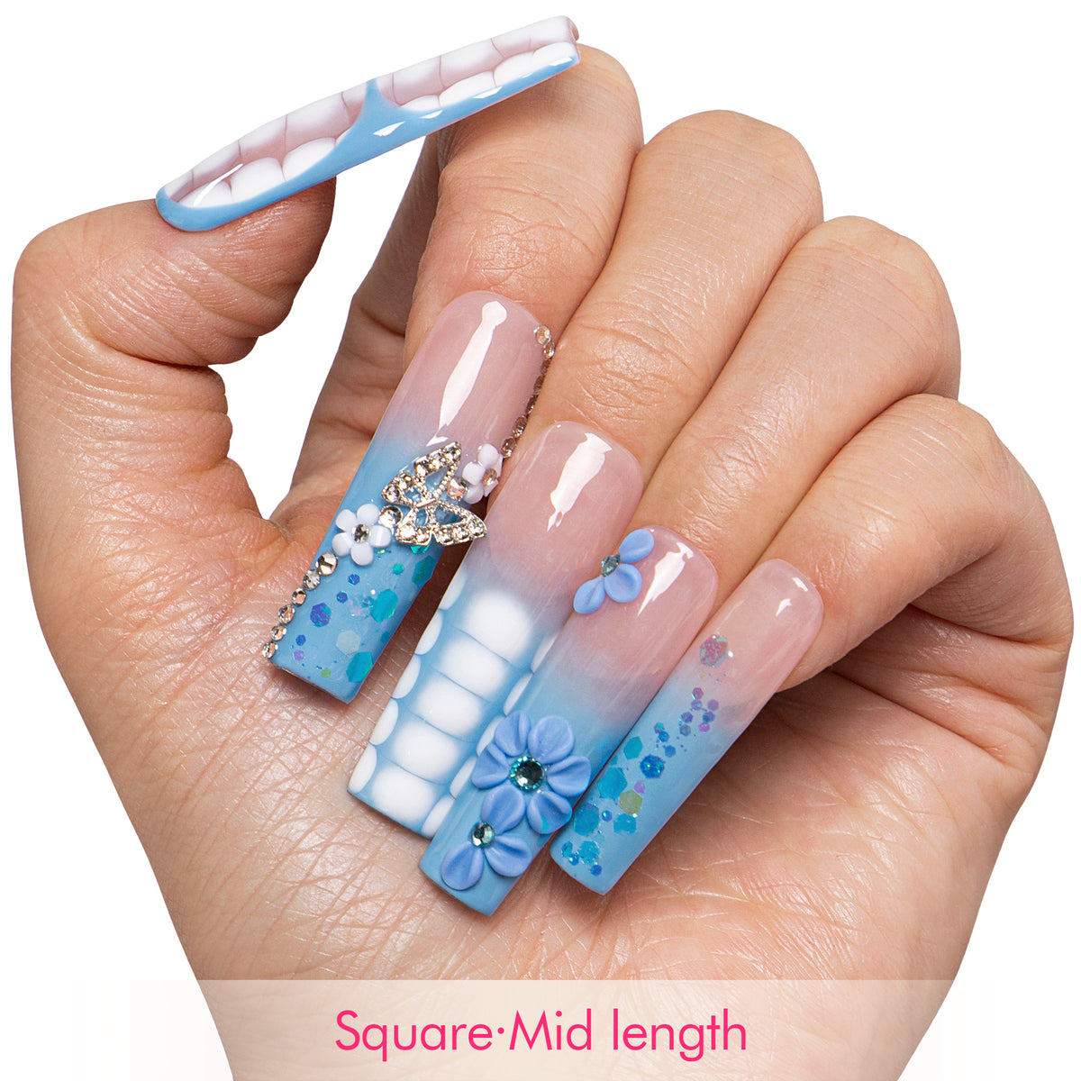 Frosty Flutter Handmade Nails H716