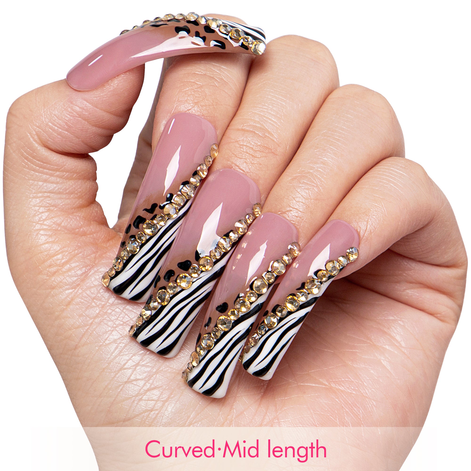 Safari Sparkle Handmade Nails H721