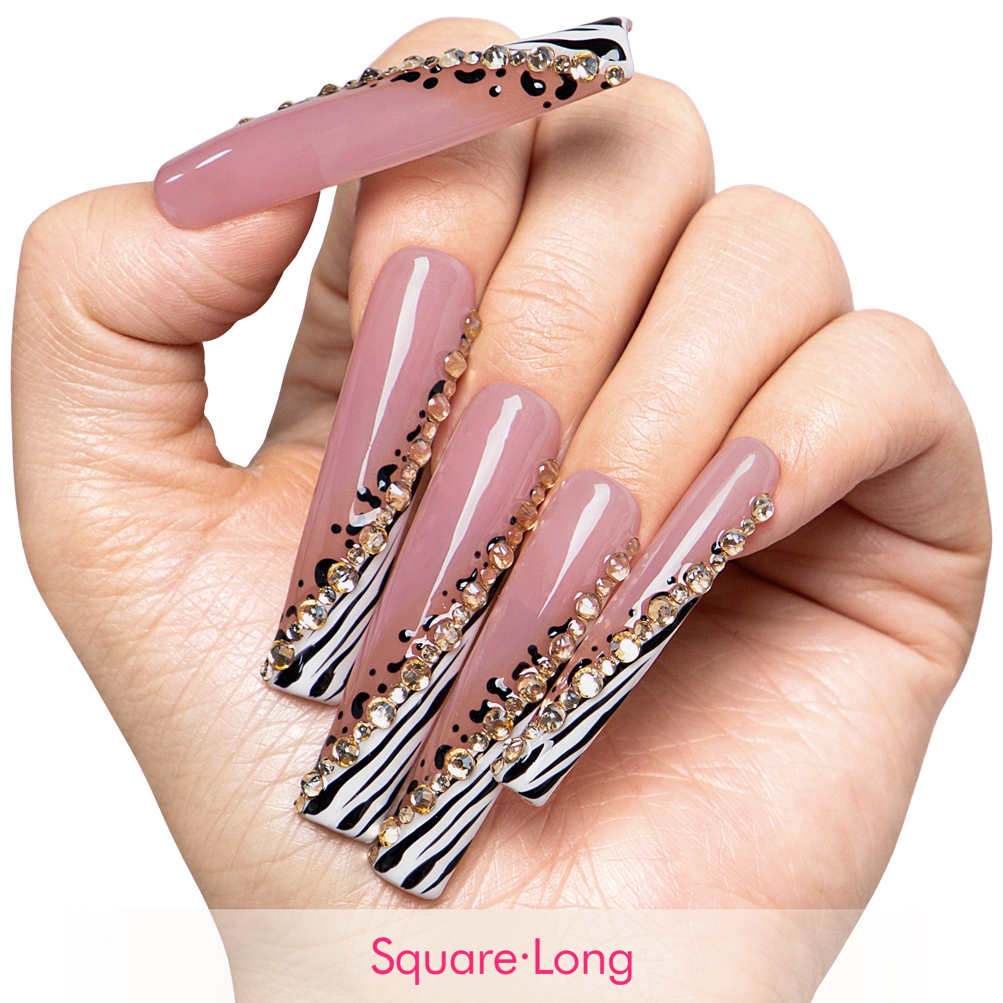 Safari Sparkle Handmade Nails H721