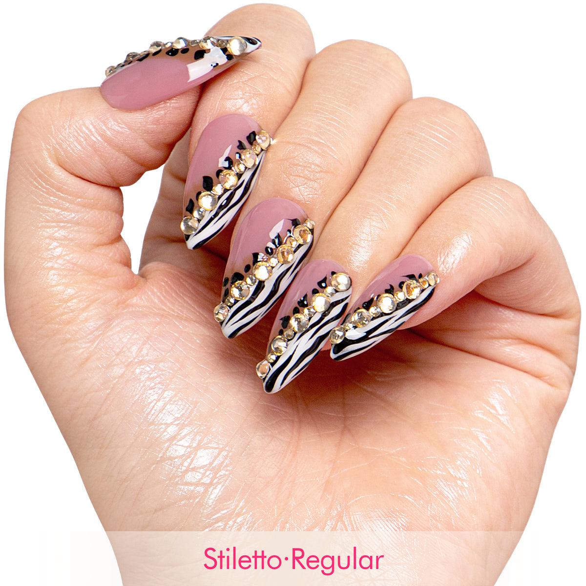 Safari Sparkle Handmade Nails H721