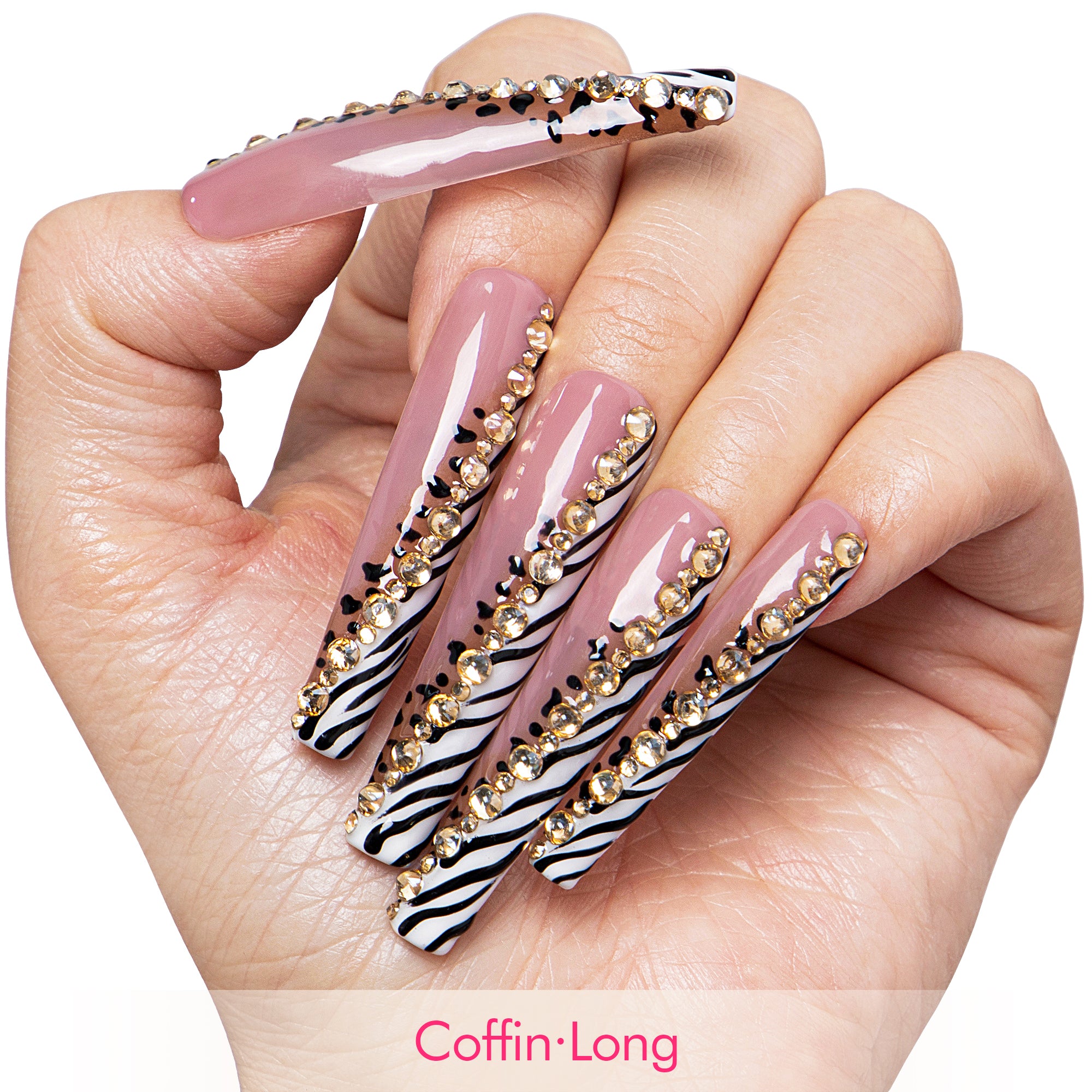 Safari Sparkle Handmade Nails H721