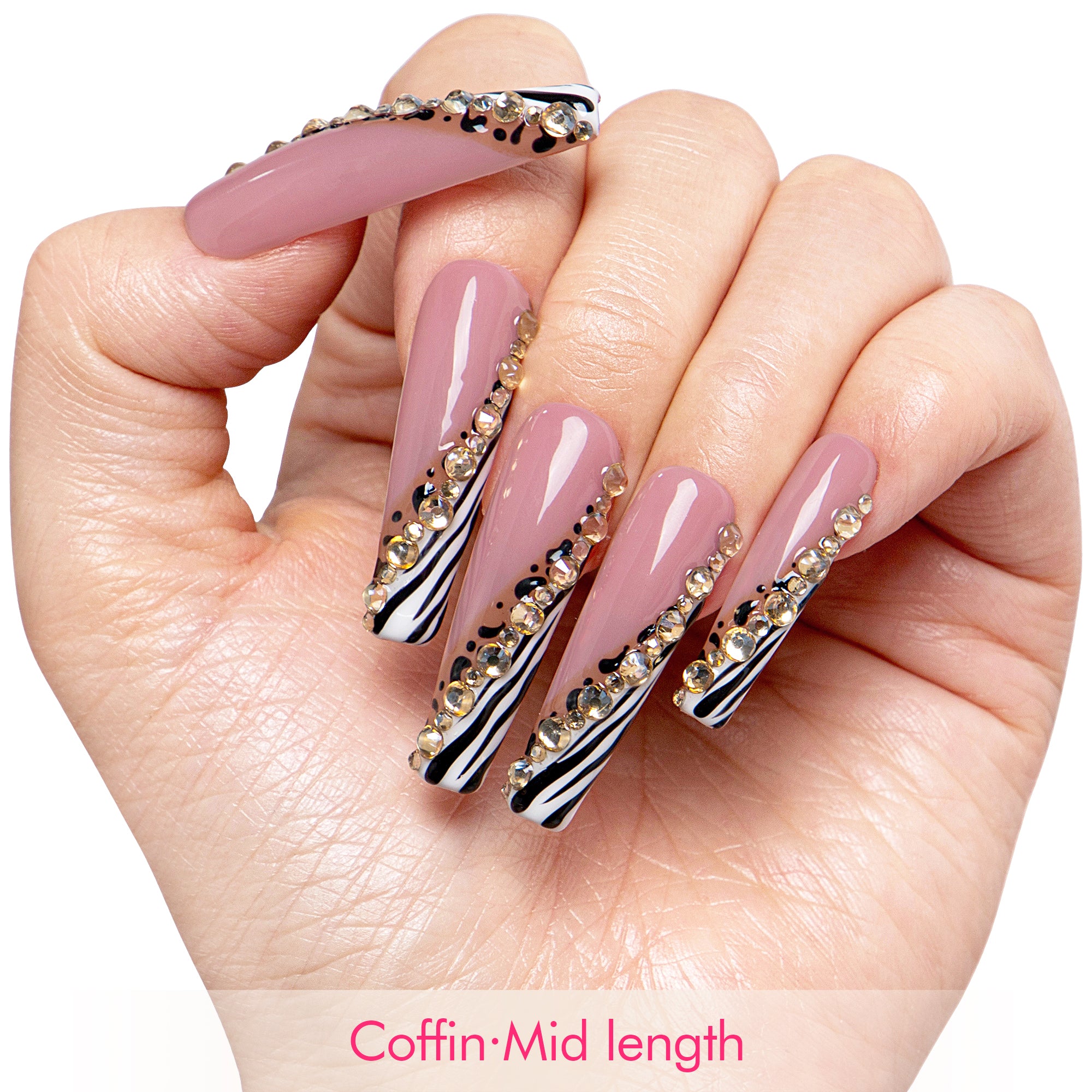 Safari Sparkle Handmade Nails H721