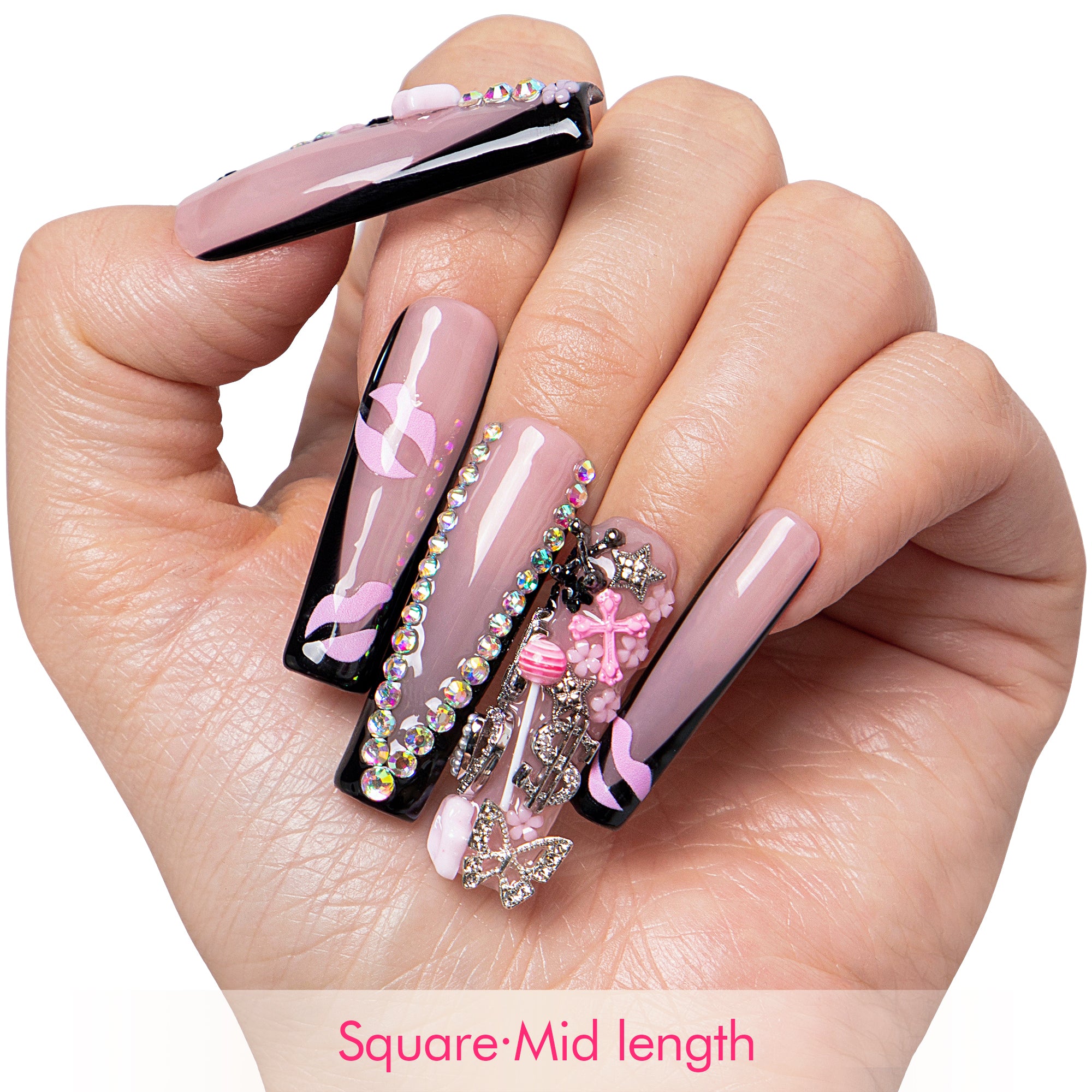 Sweetheart Kiss Handmade Nails H725