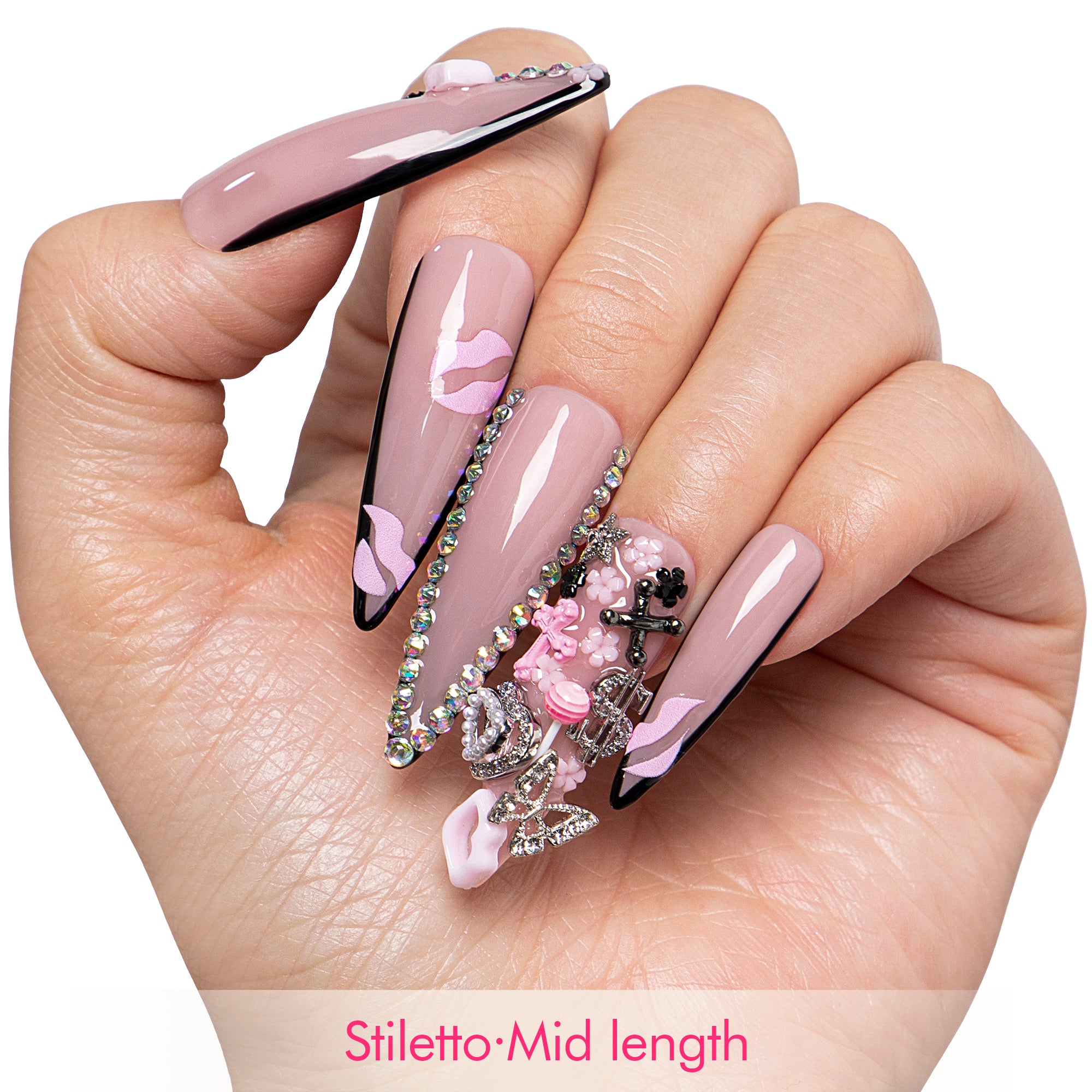 Sweetheart Kiss Handmade Nails H725