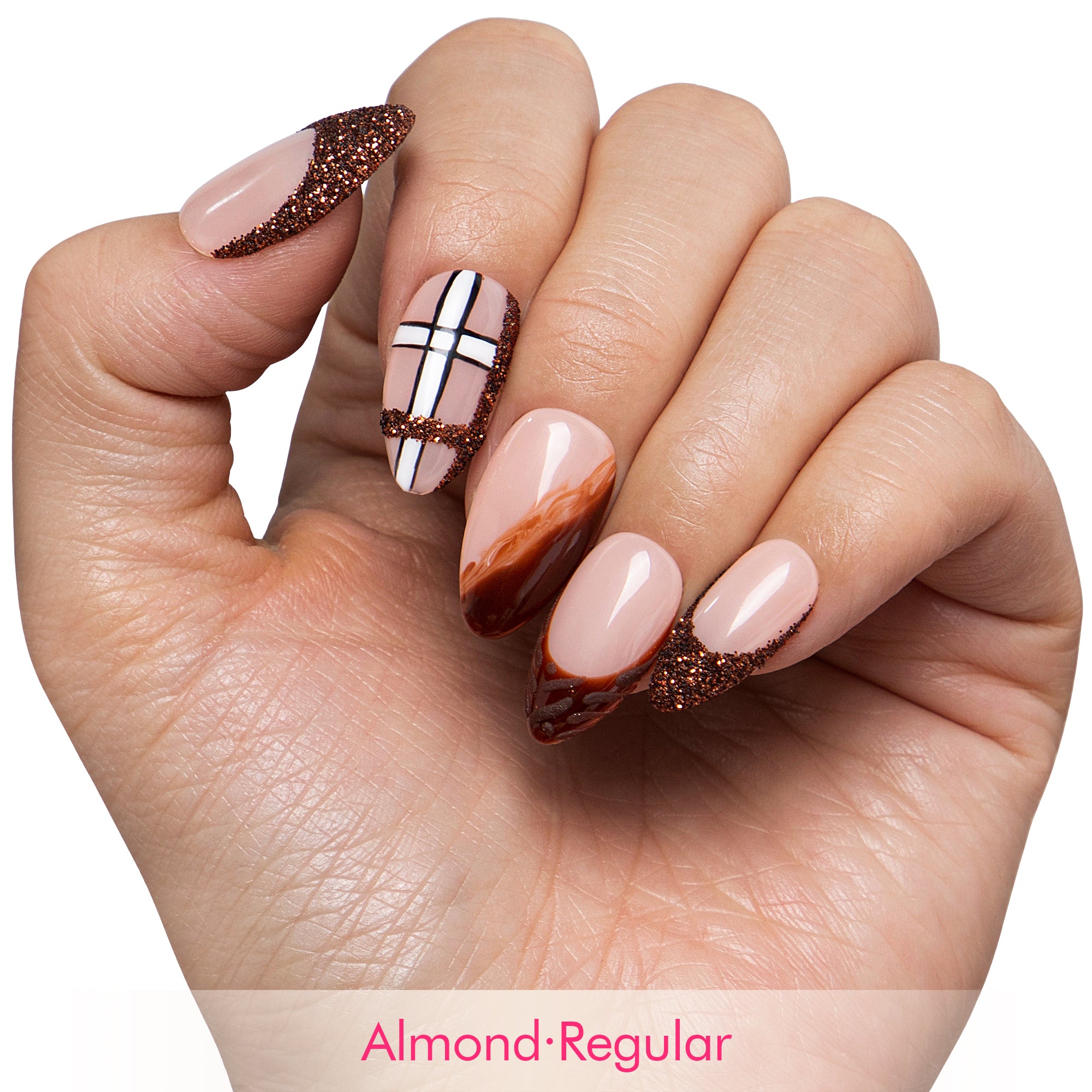 Smoked Mocha Handmade Nails H727