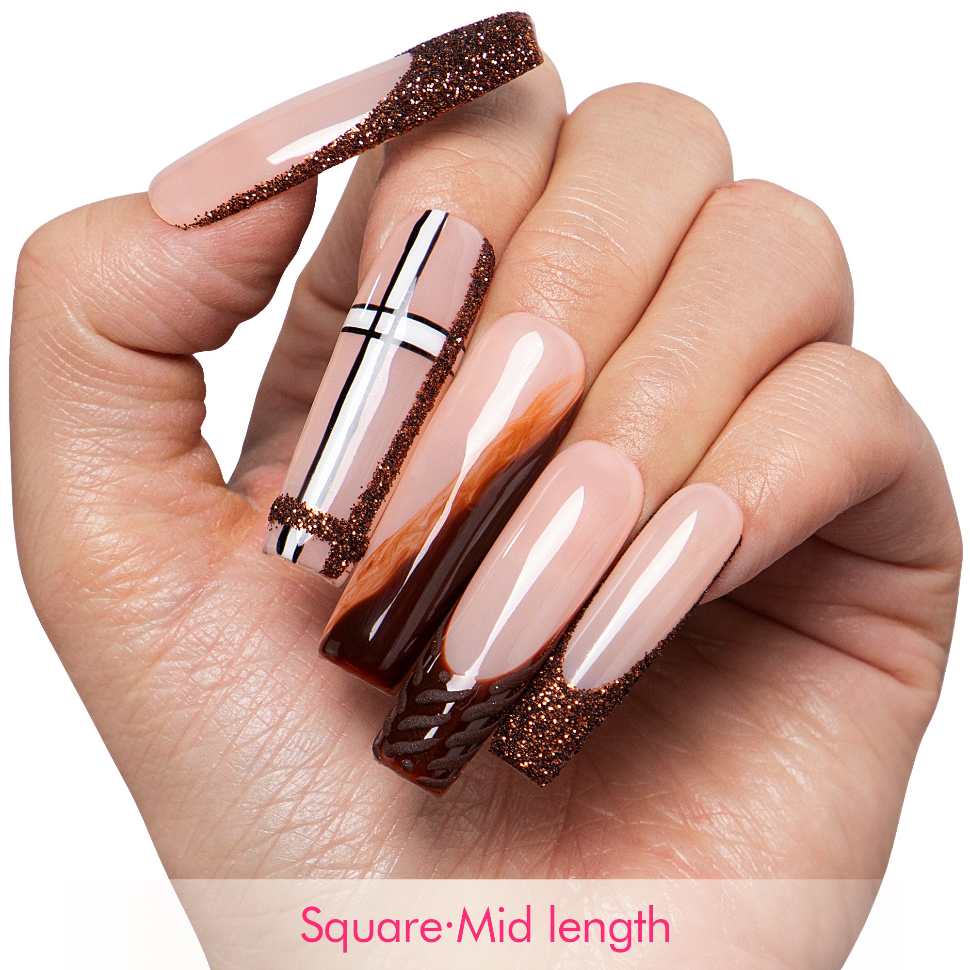 Smoked Mocha Handmade Nails H727