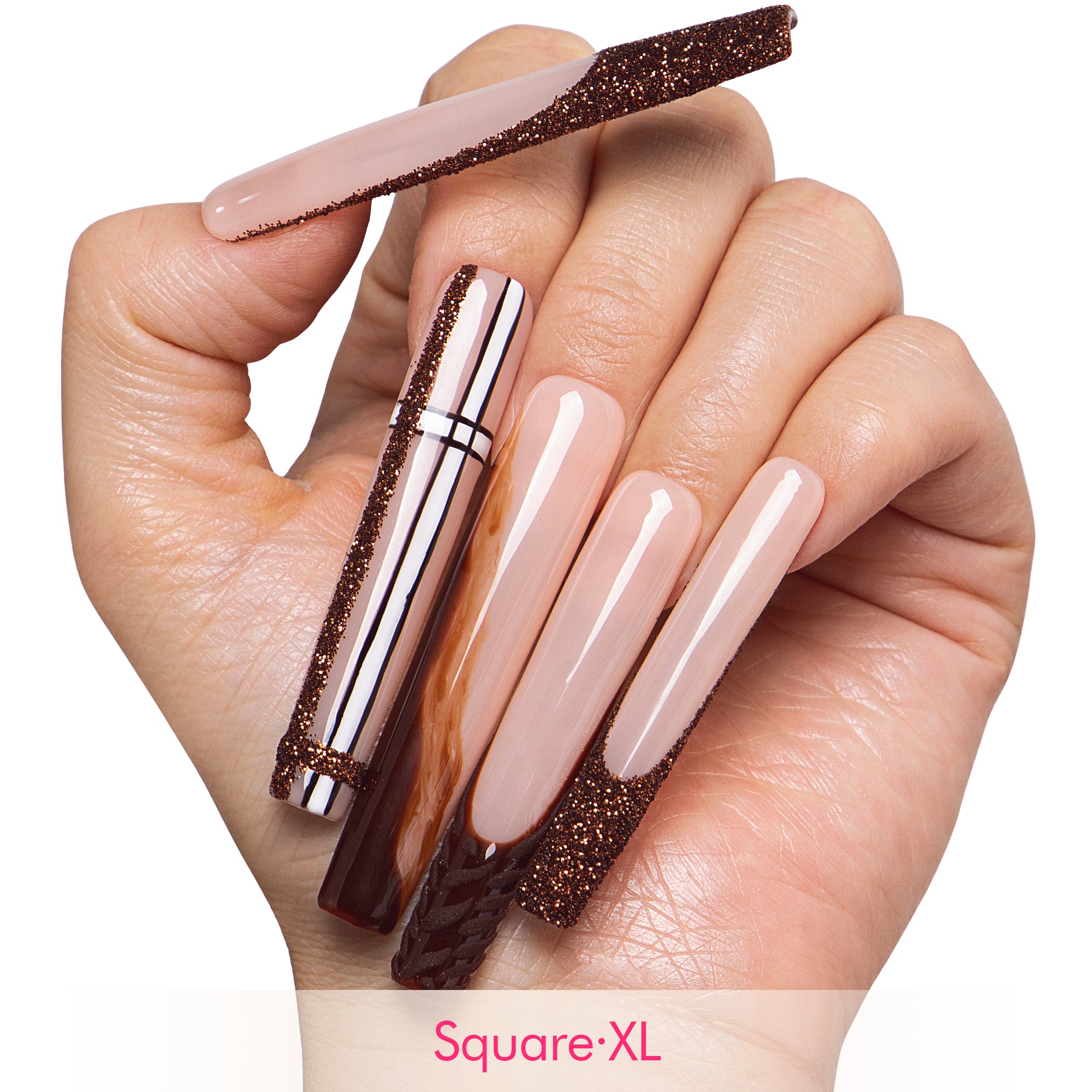 Smoked Mocha Handmade Nails H727