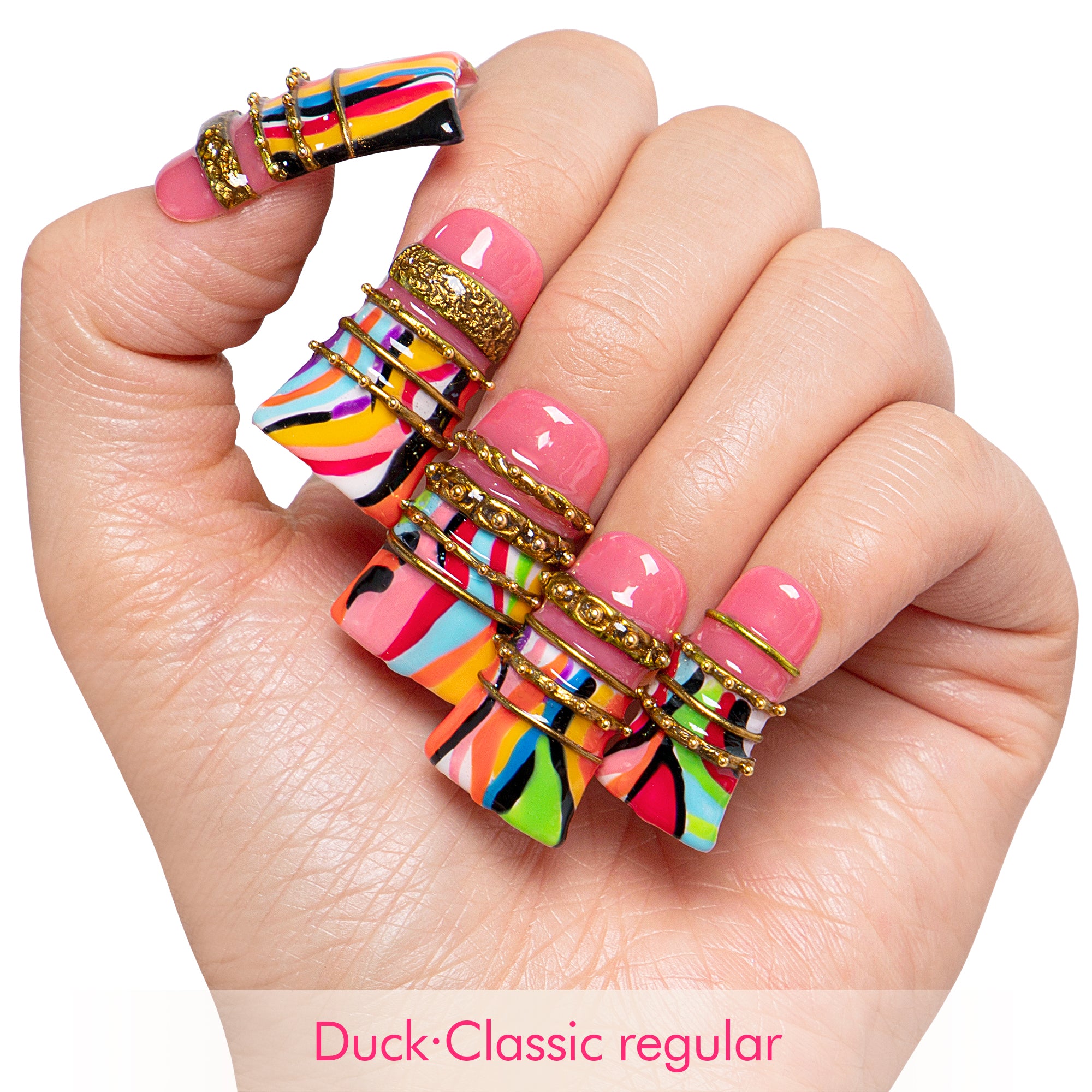 Sacred Stripe Handmade Nails H728