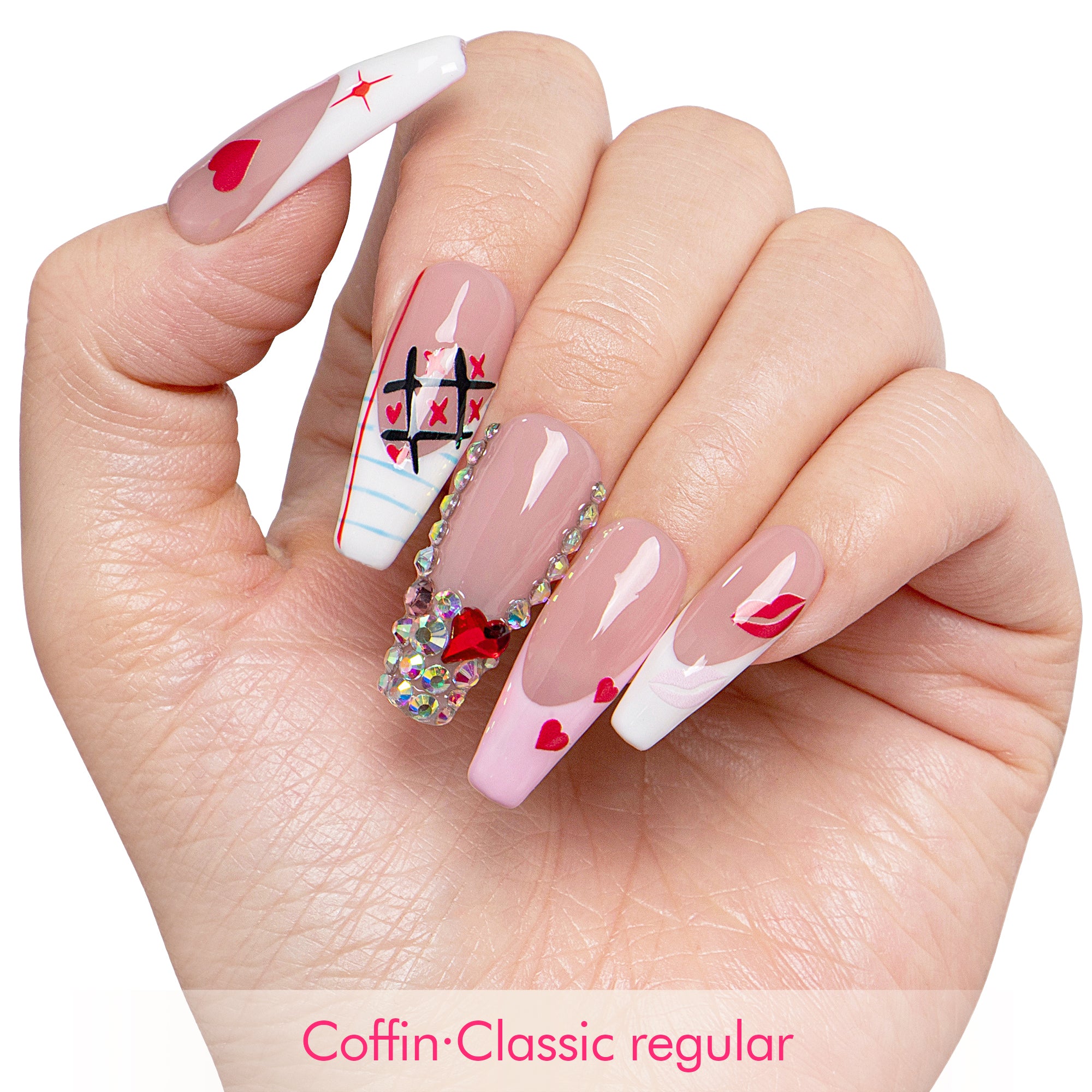 Heartbeat Diary Handmade Nails H729