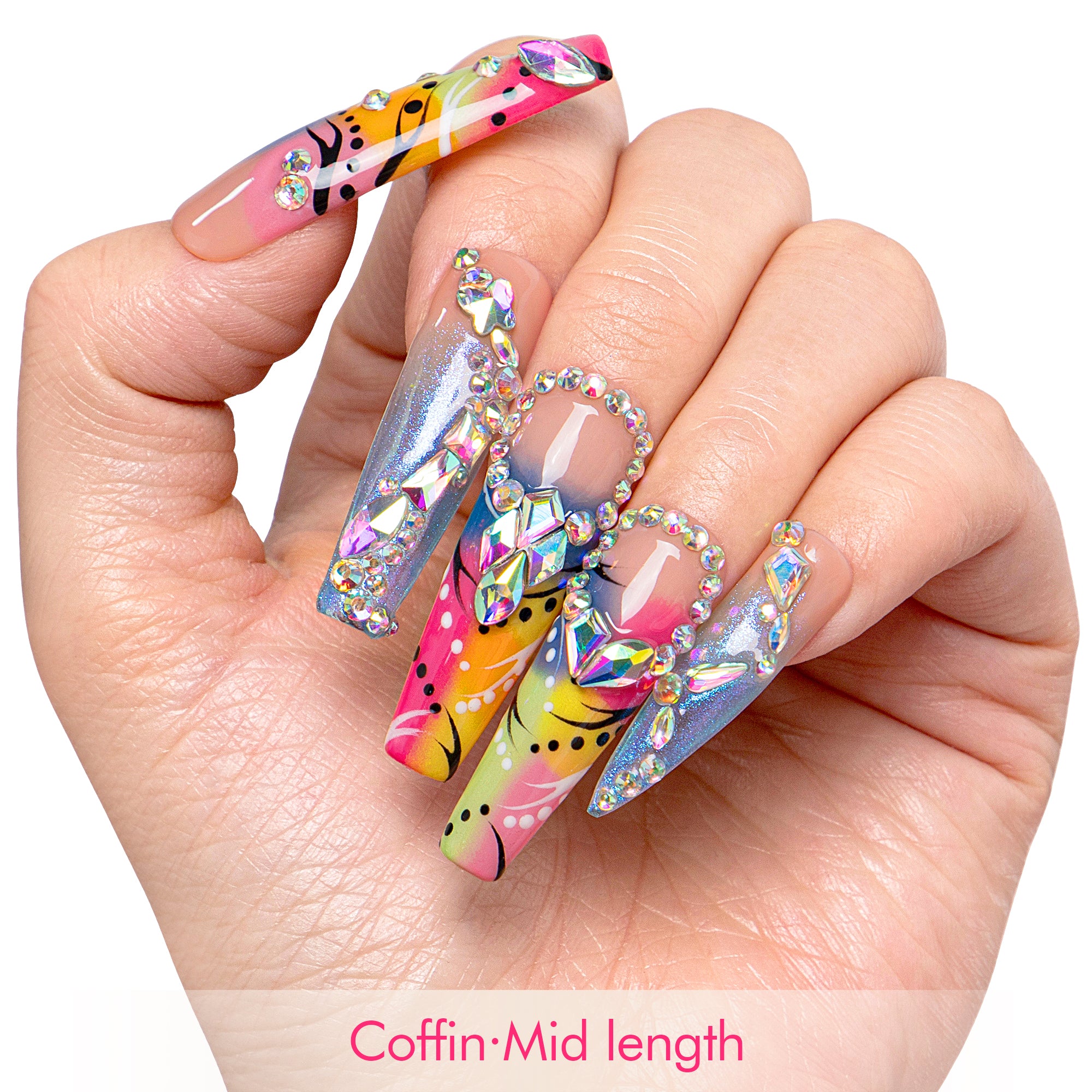 Aurora Melt Handmade Nails H732