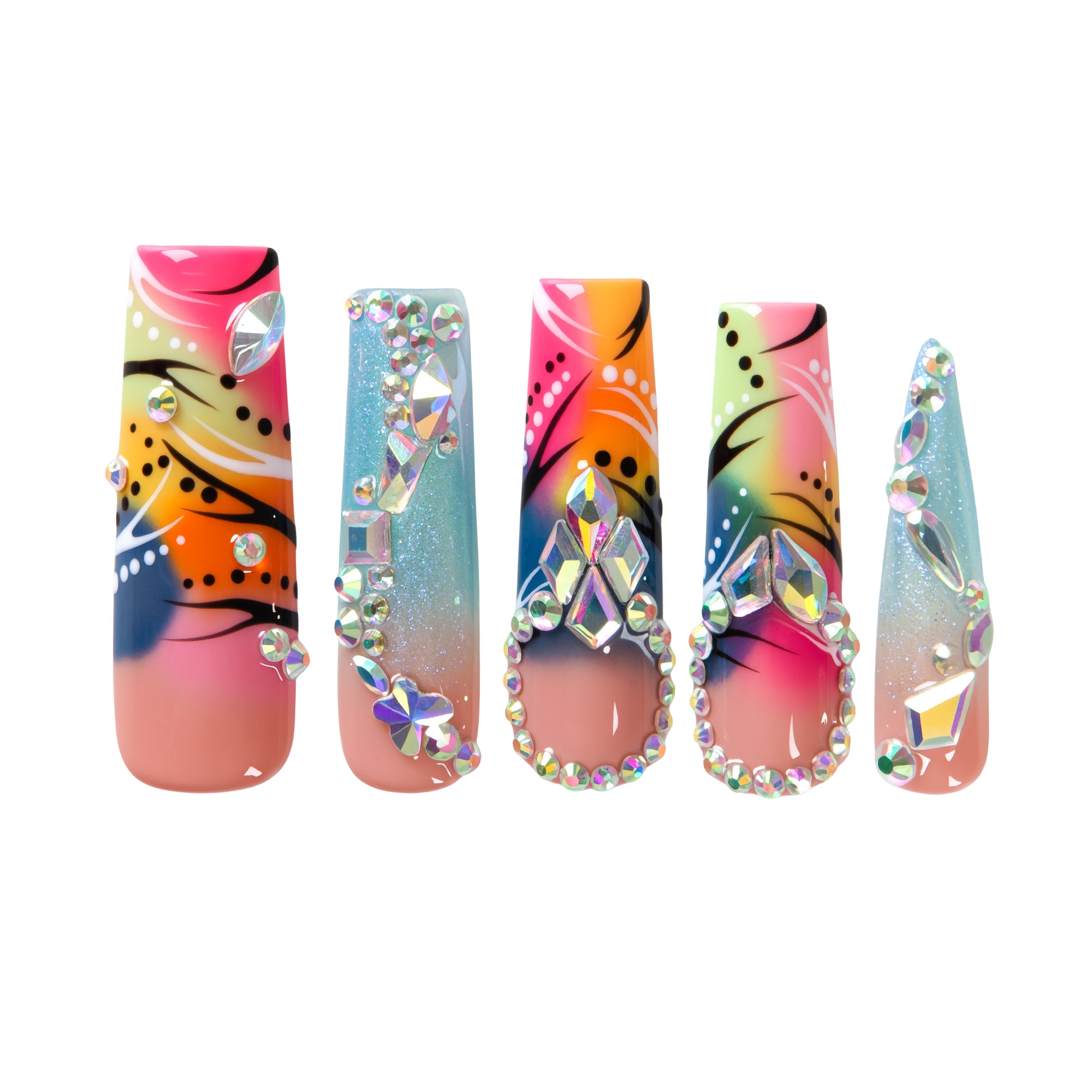 Aurora Melt Handmade Nails H732