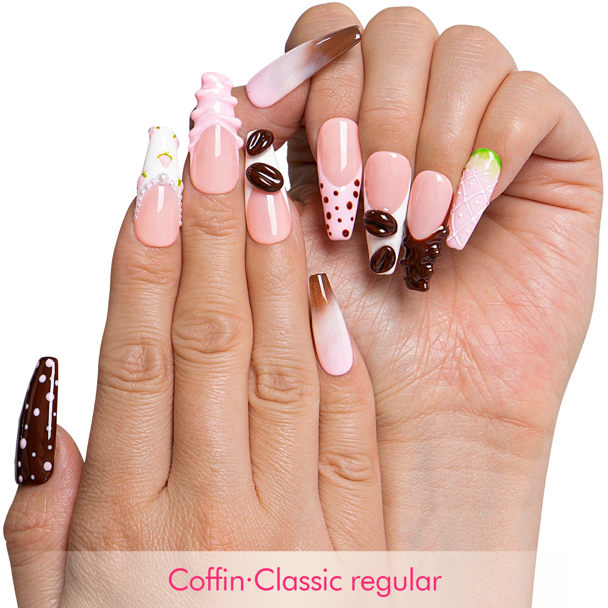 Cocoa Treat Handmade Nails H737