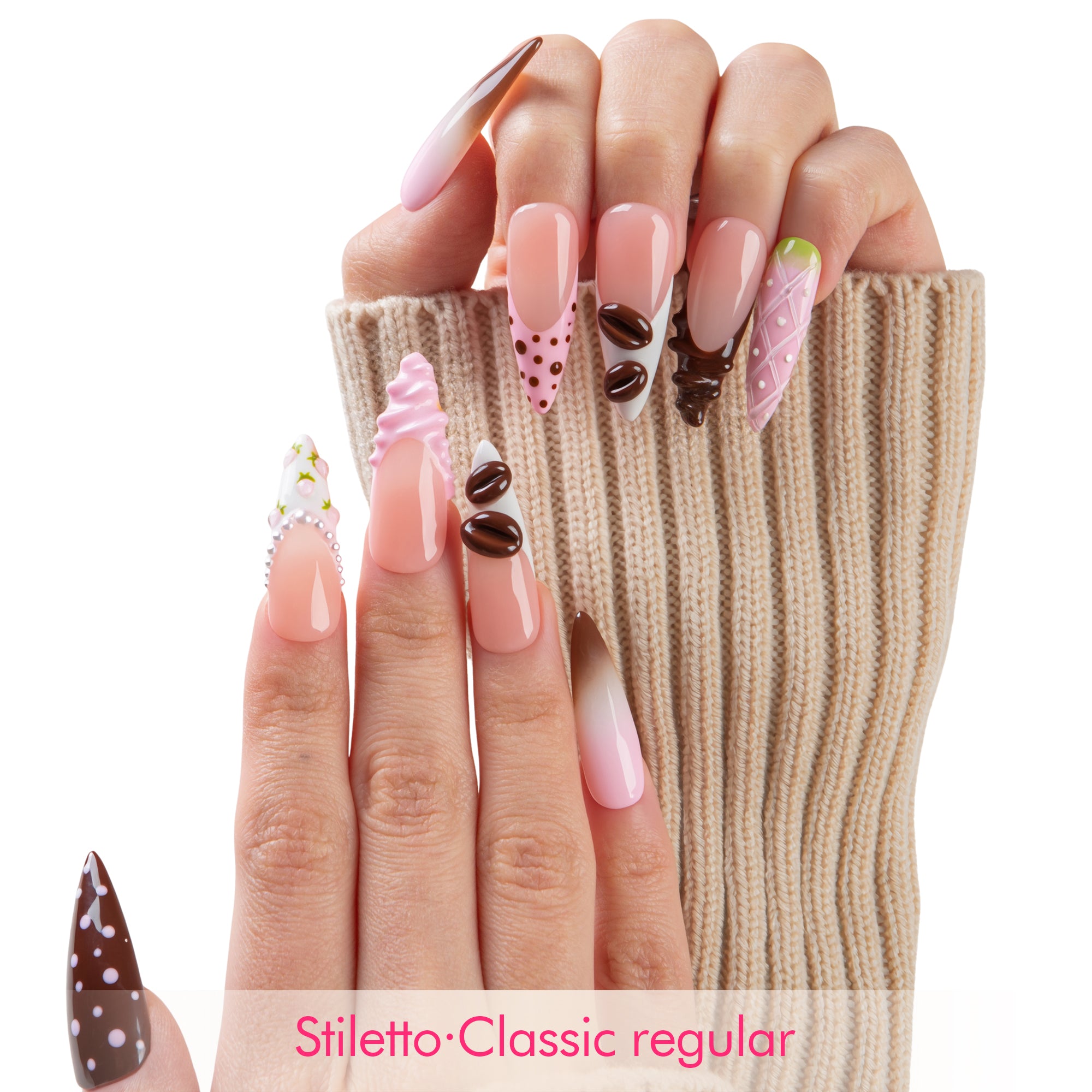 Cocoa Treat Handmade Nails H737