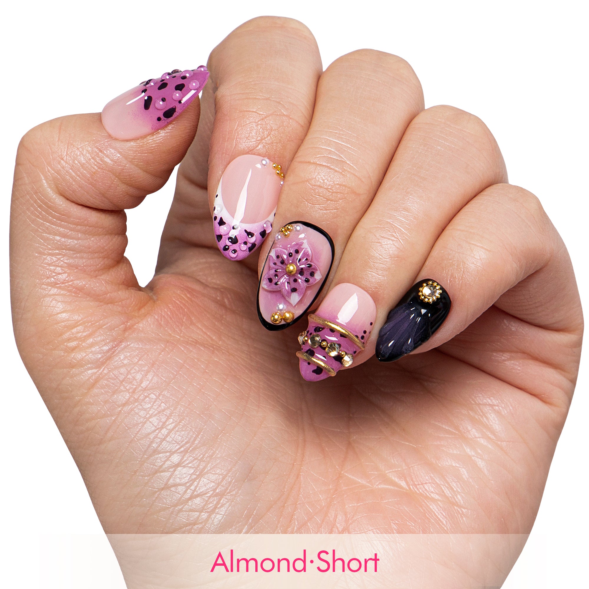 Plum Noir Handmade Nails H740