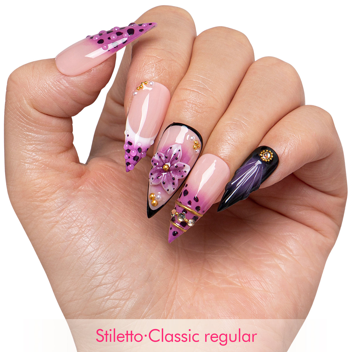 Plum Noir Handmade Nails H740