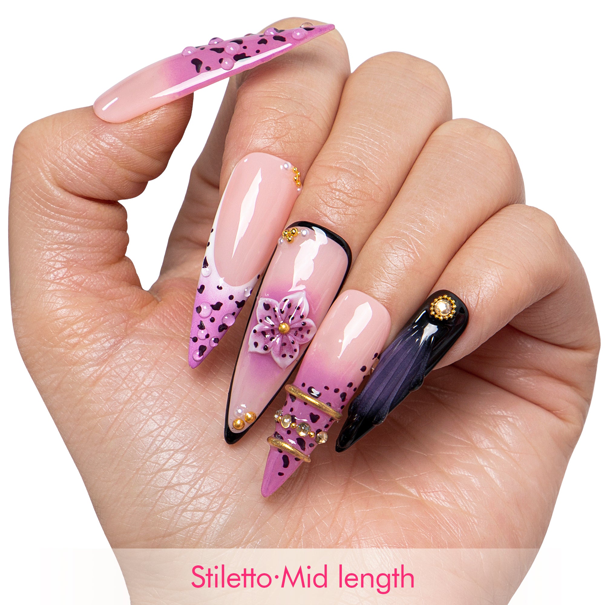 Plum Noir Handmade Nails H740