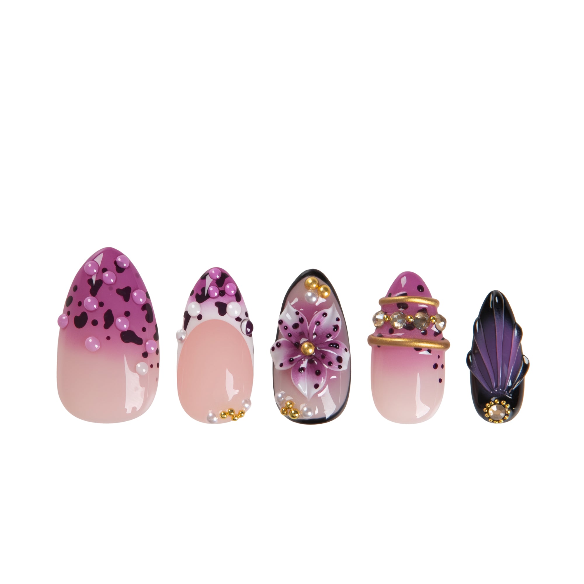 Plum Noir Handmade Nails H740