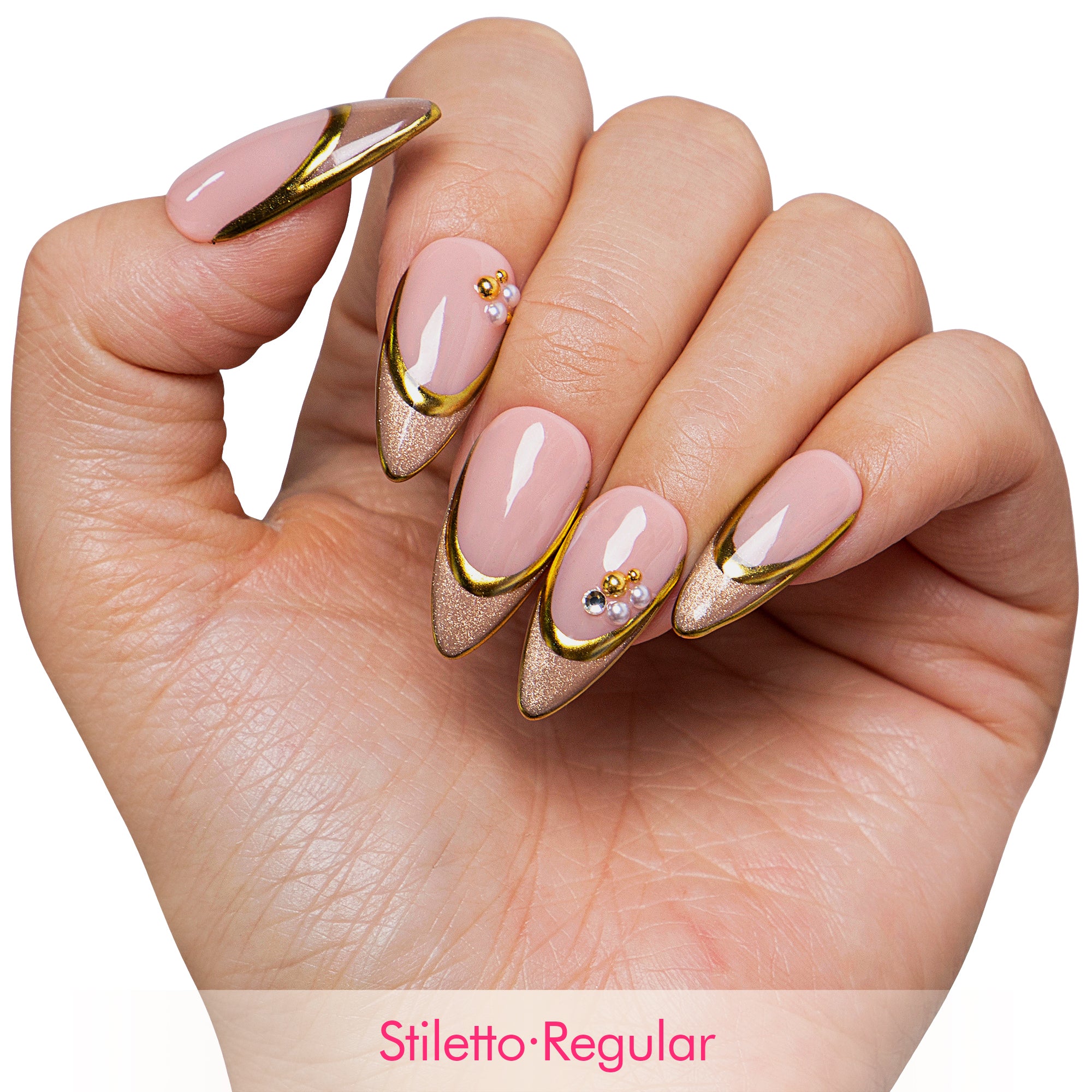 Soft Gilt Handmade Nails H741