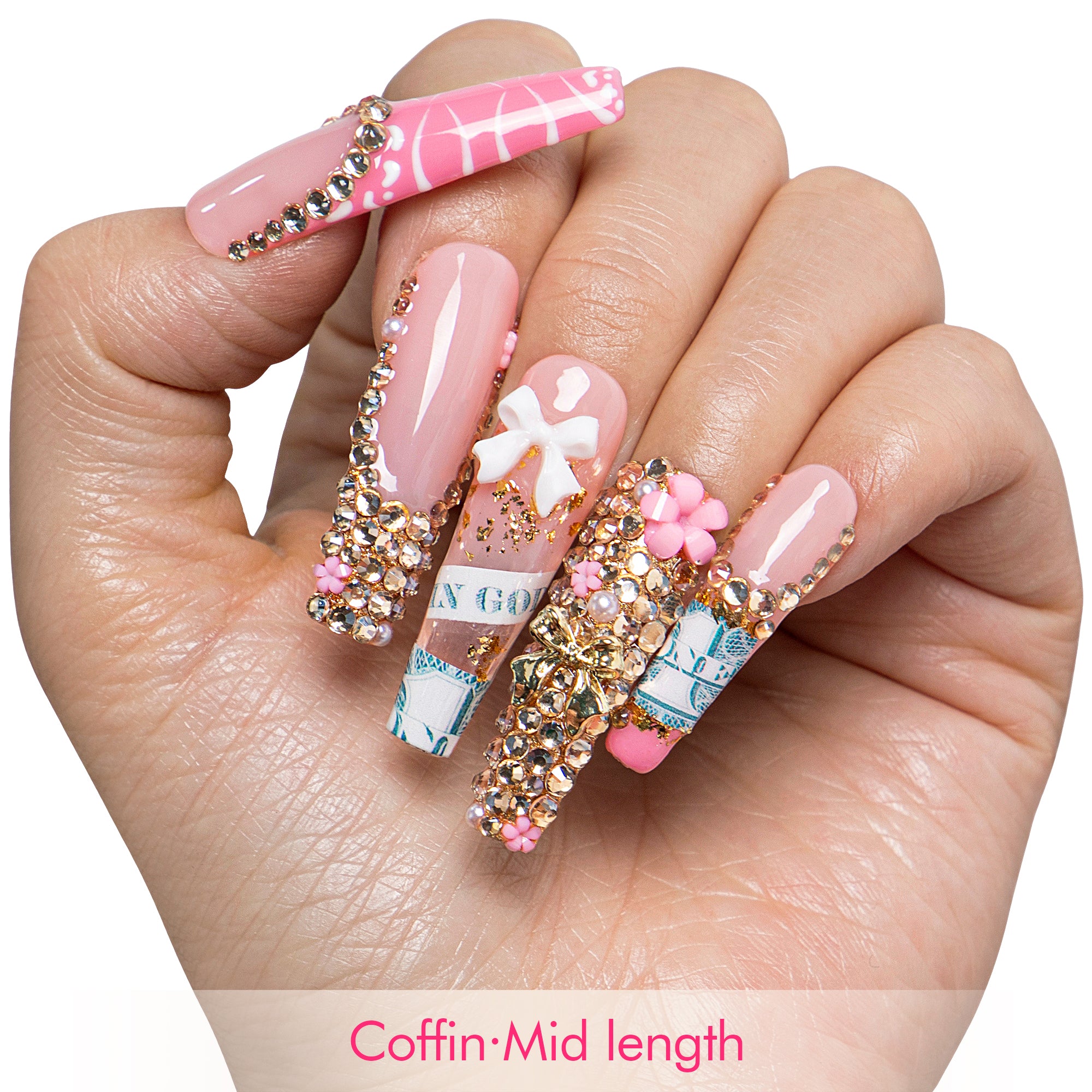Pink Payday Handmade Nails H744