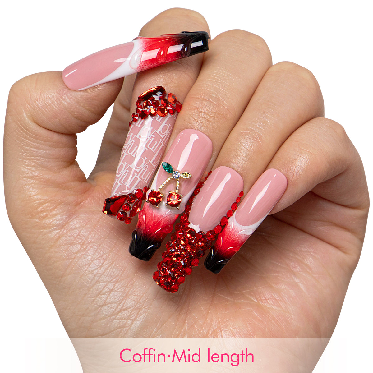 Cherry Obsession Handmade Nails H759