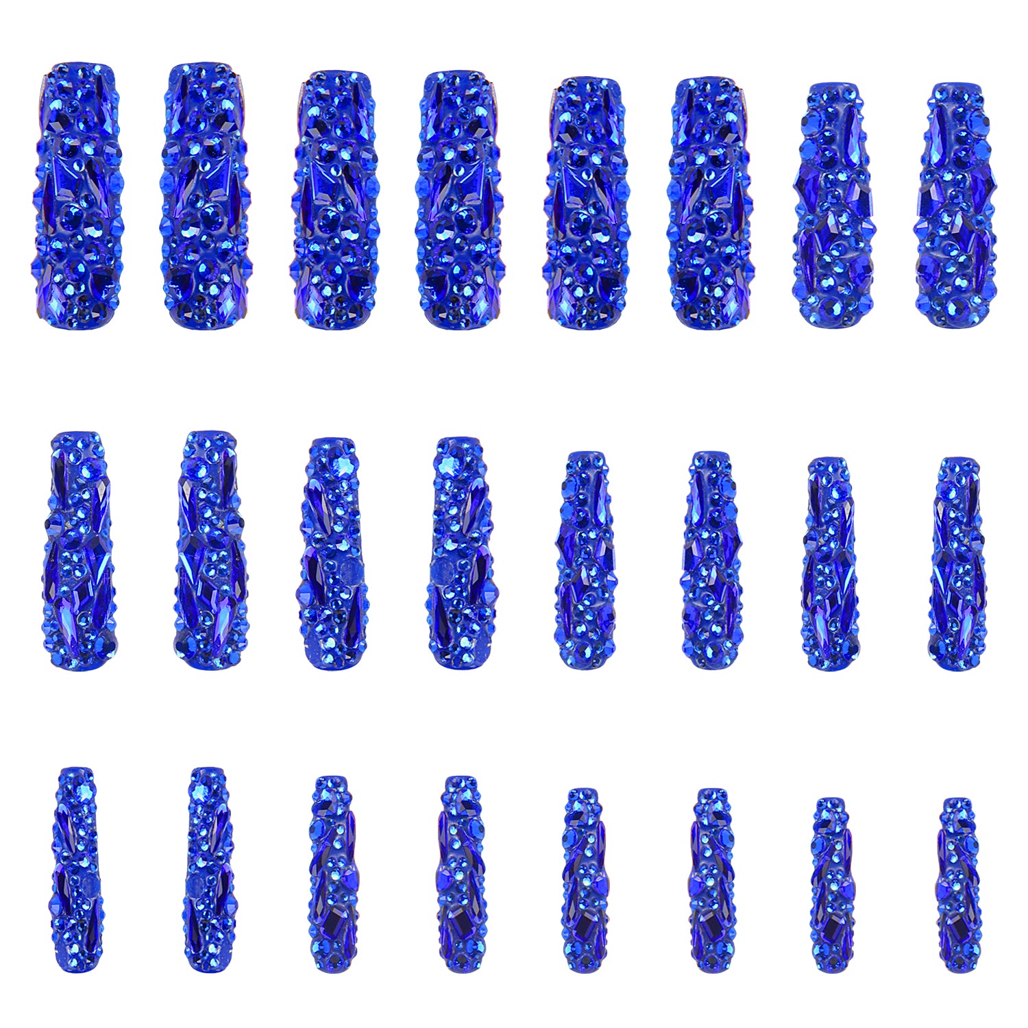 Deep Sea Classic Rhinestone Press On Nails