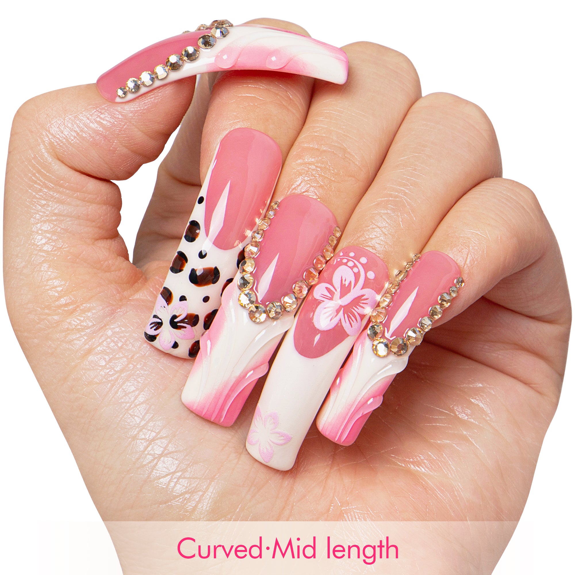 Blush Veil Handmade Nails H764