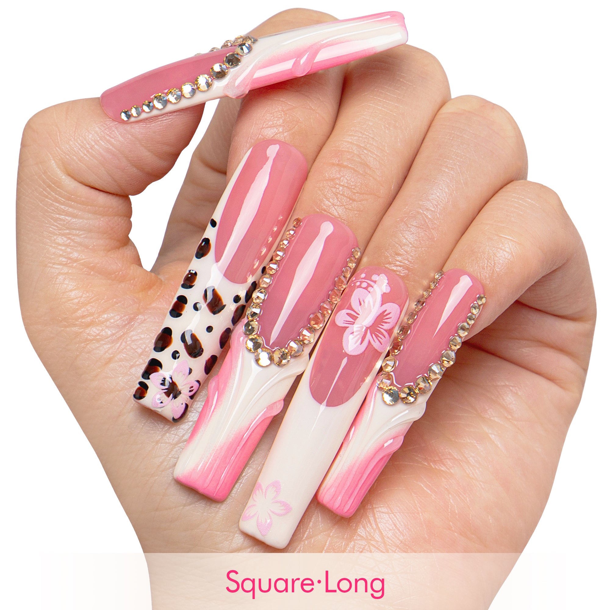 Blush Veil Handmade Nails H764