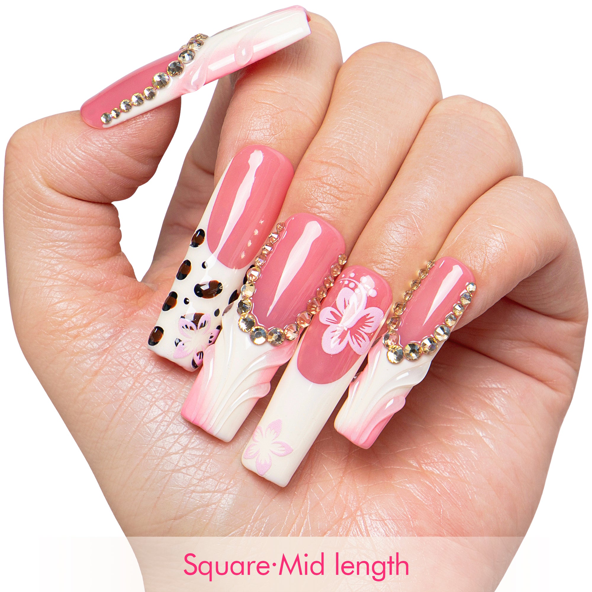 Blush Veil Handmade Nails H764