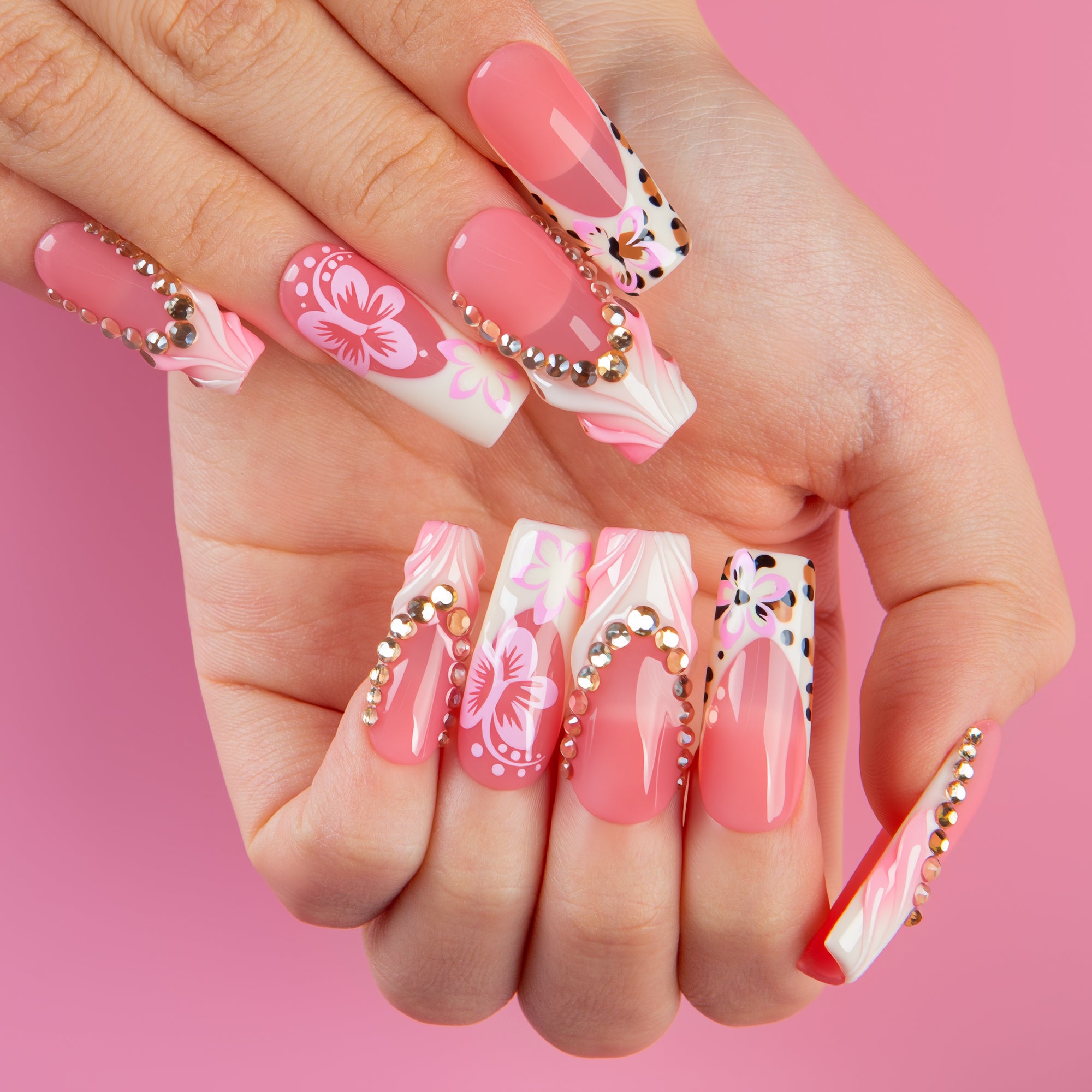 Blush Veil Handmade Nails H764