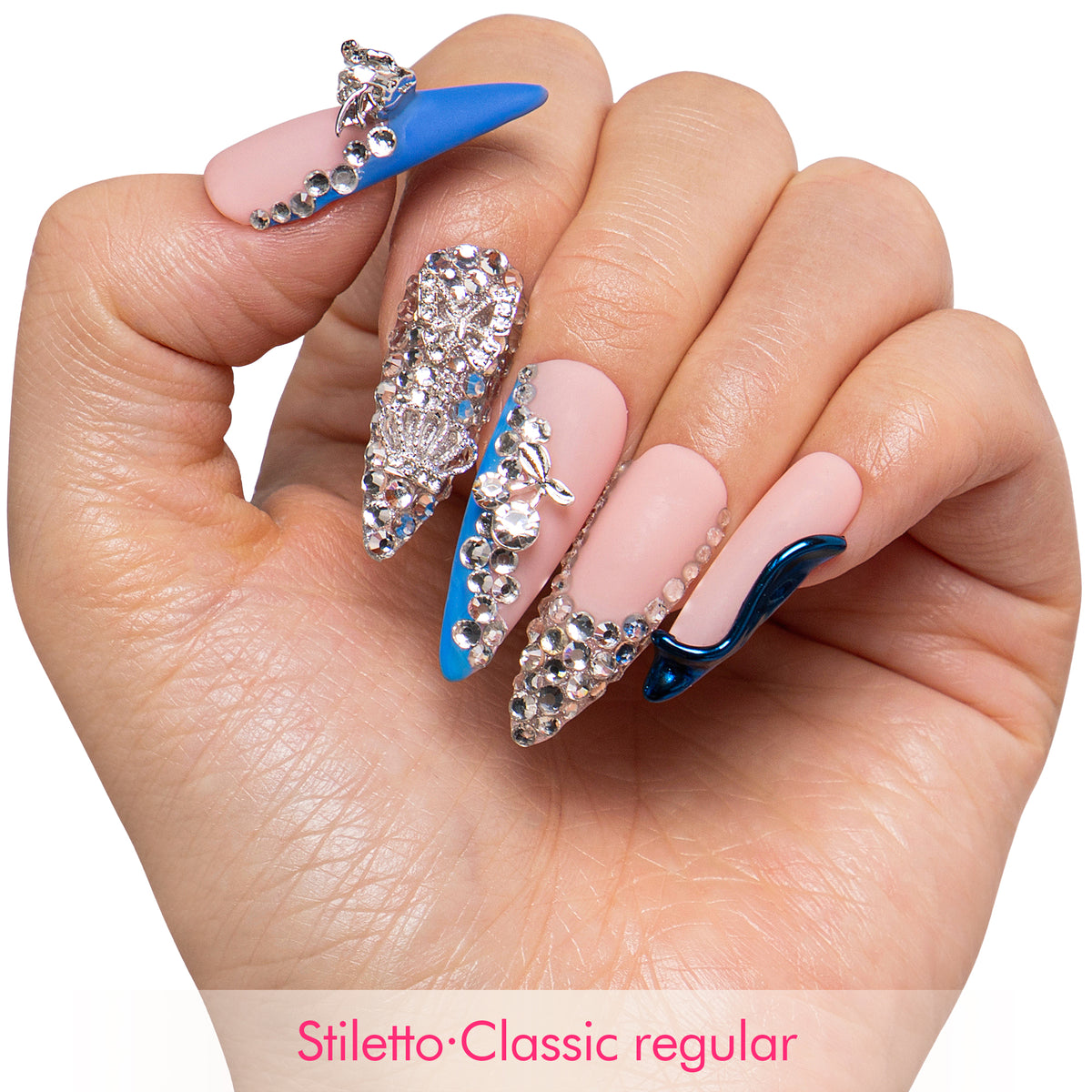 Royal Sapphire Handmade Nails H765