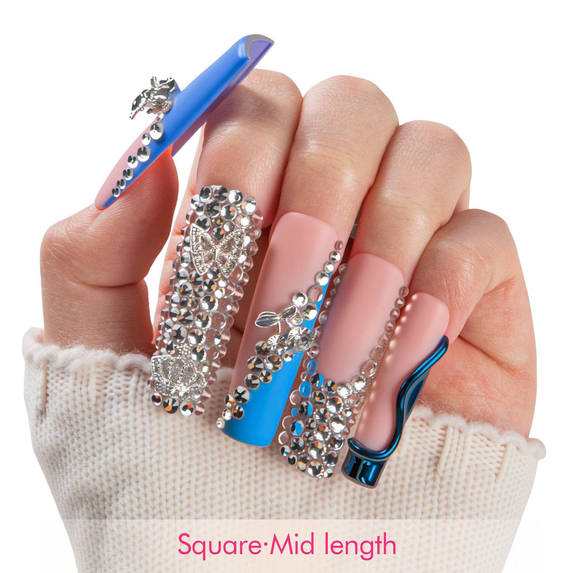 Royal Sapphire Handmade Nails H765