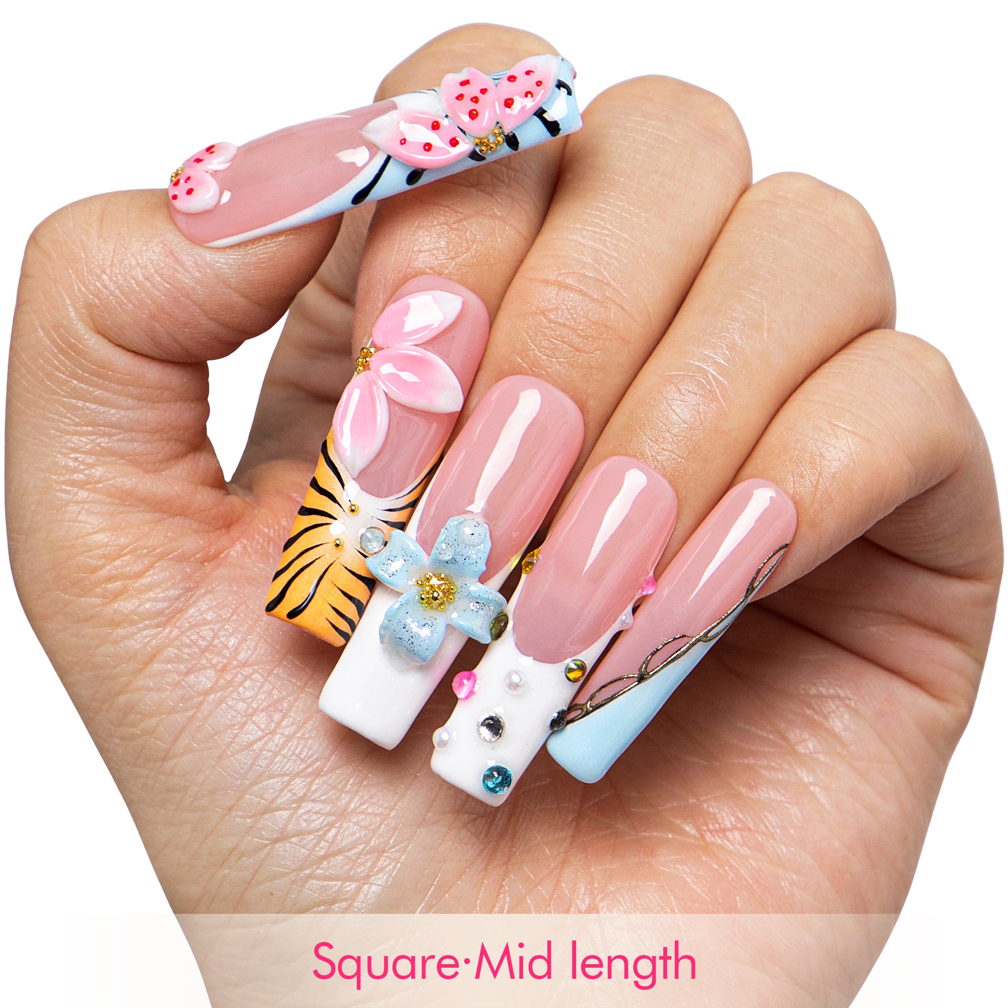 Pastel Garden Handmade Nails H768