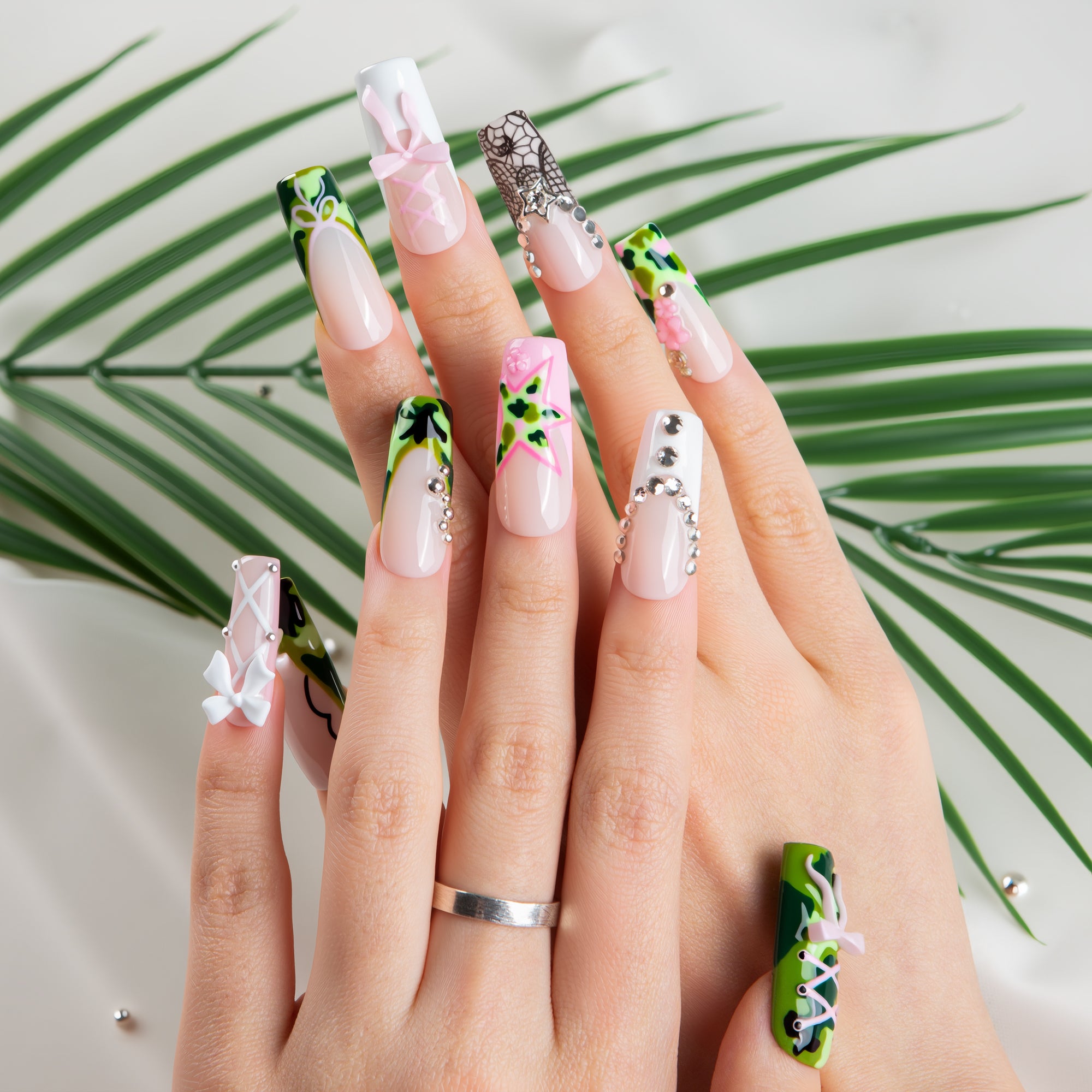 Camo Crush Handmade Nails H770