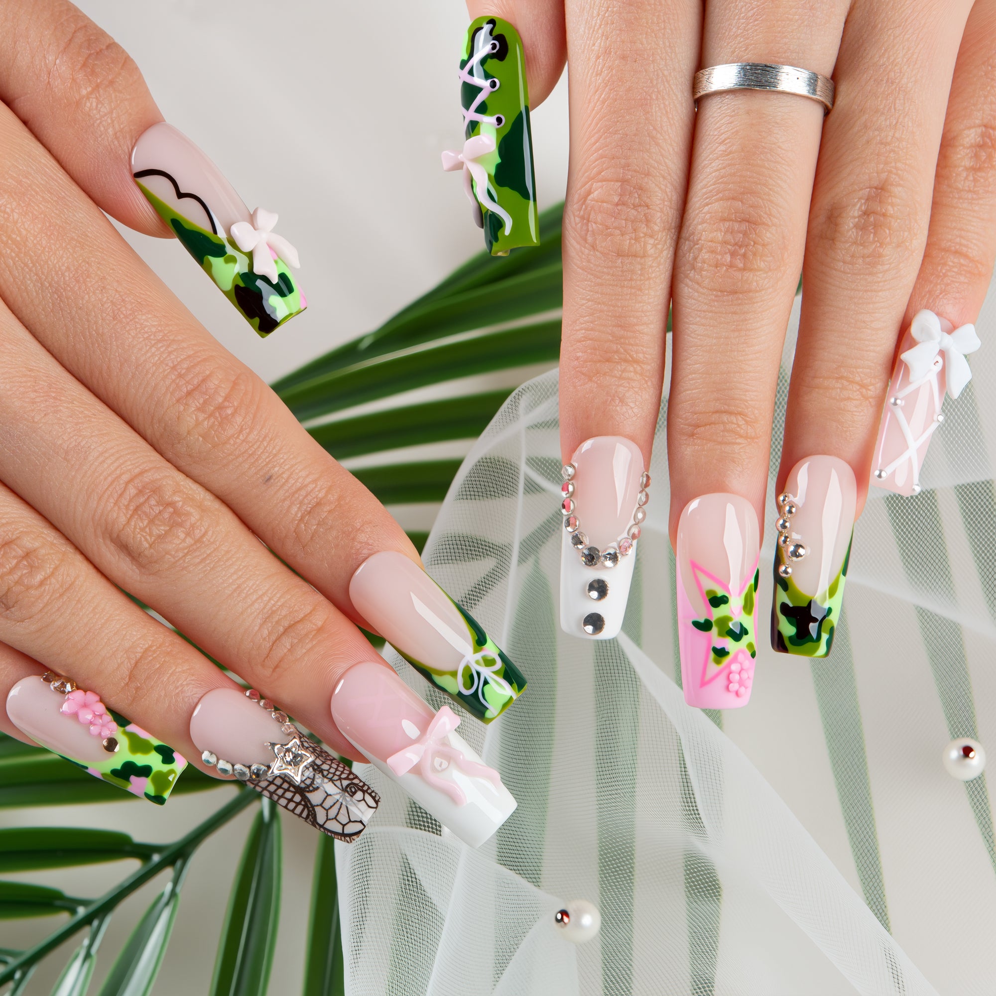 Camo Crush Handmade Nails H770