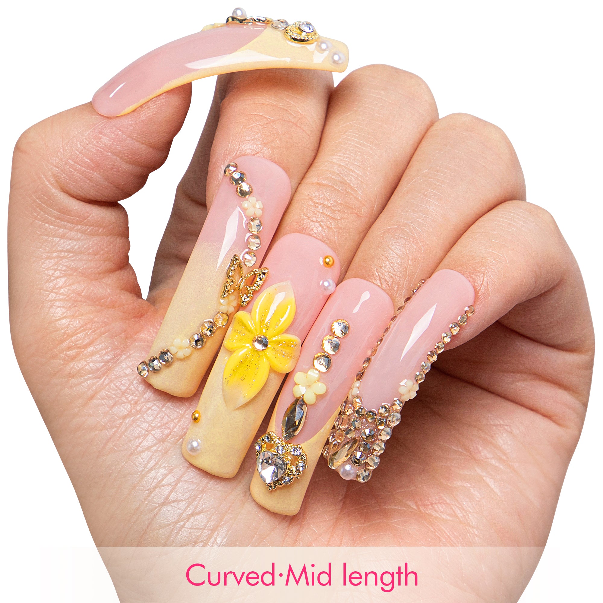 Lemon Bloom Handmade Nails H771