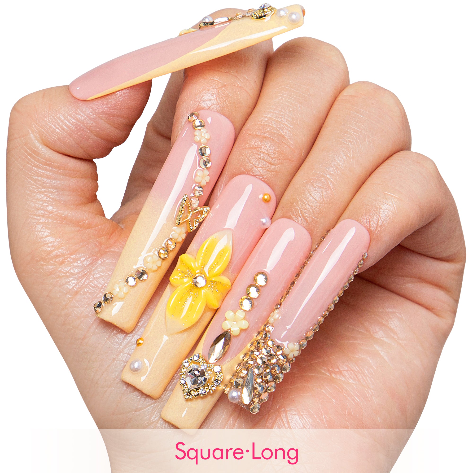 Lemon Bloom Handmade Nails H771